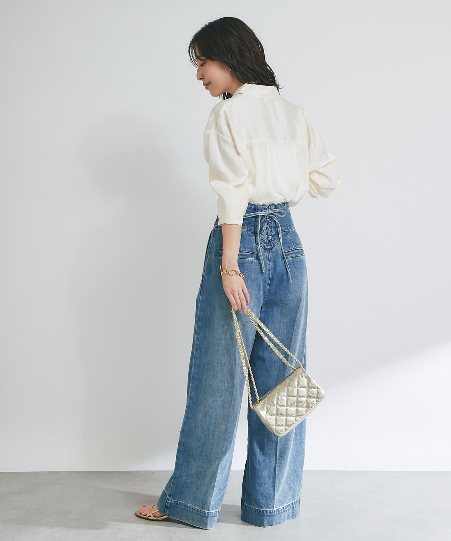 【美人顯瘦襯衫】輕瑩緞襯衫