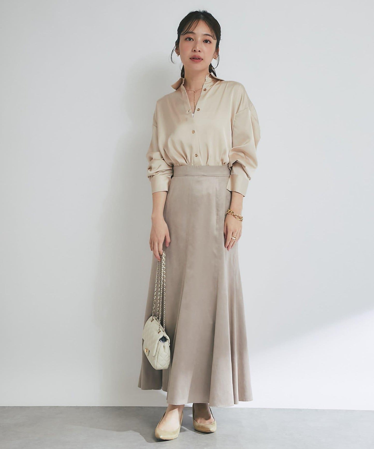 【美人顯瘦襯衫】輕瑩緞襯衫