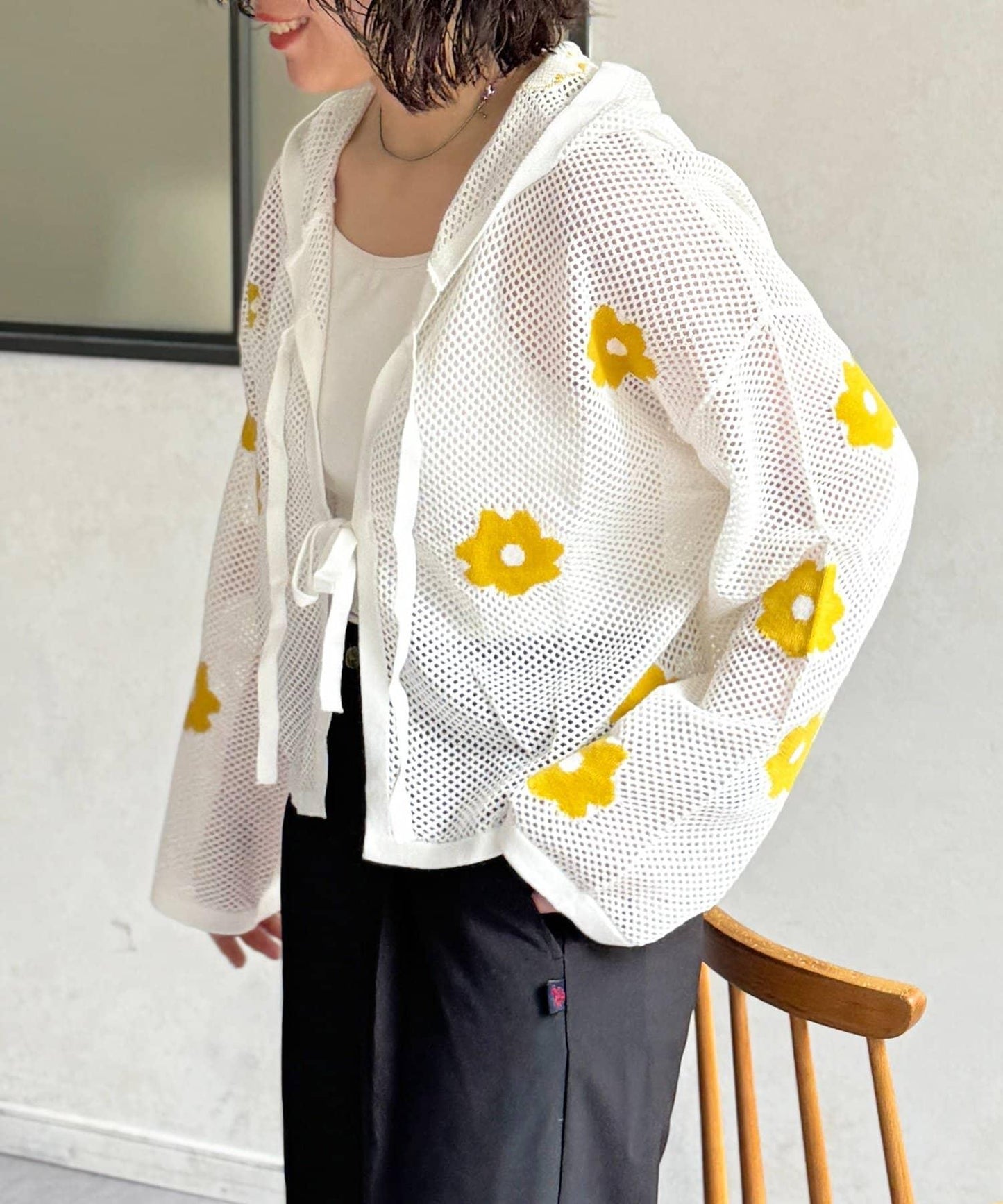 網眼花紋提花衛衣