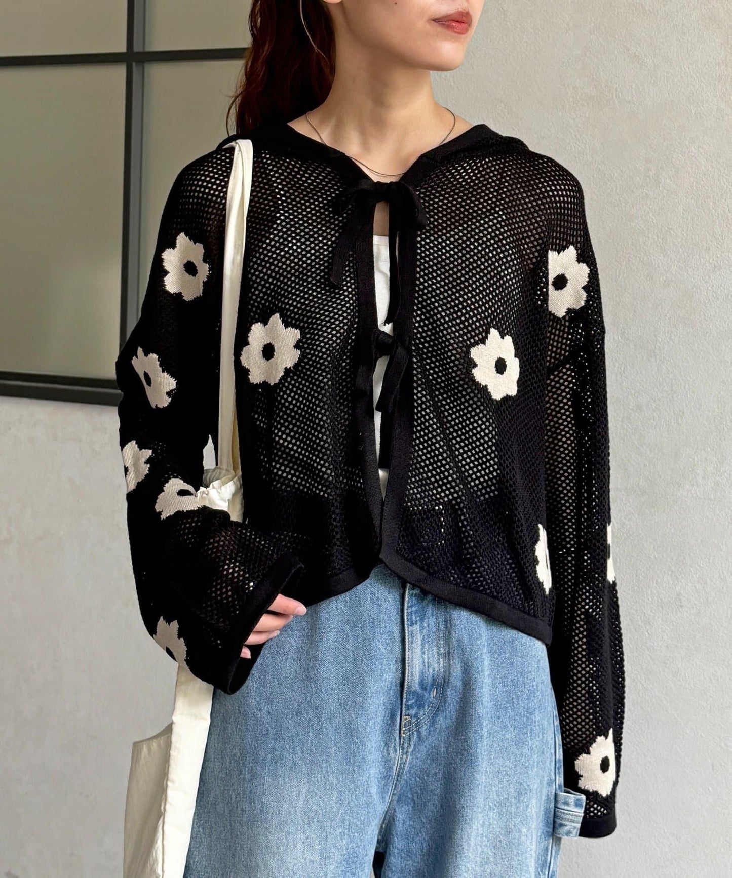 網眼花紋提花衛衣