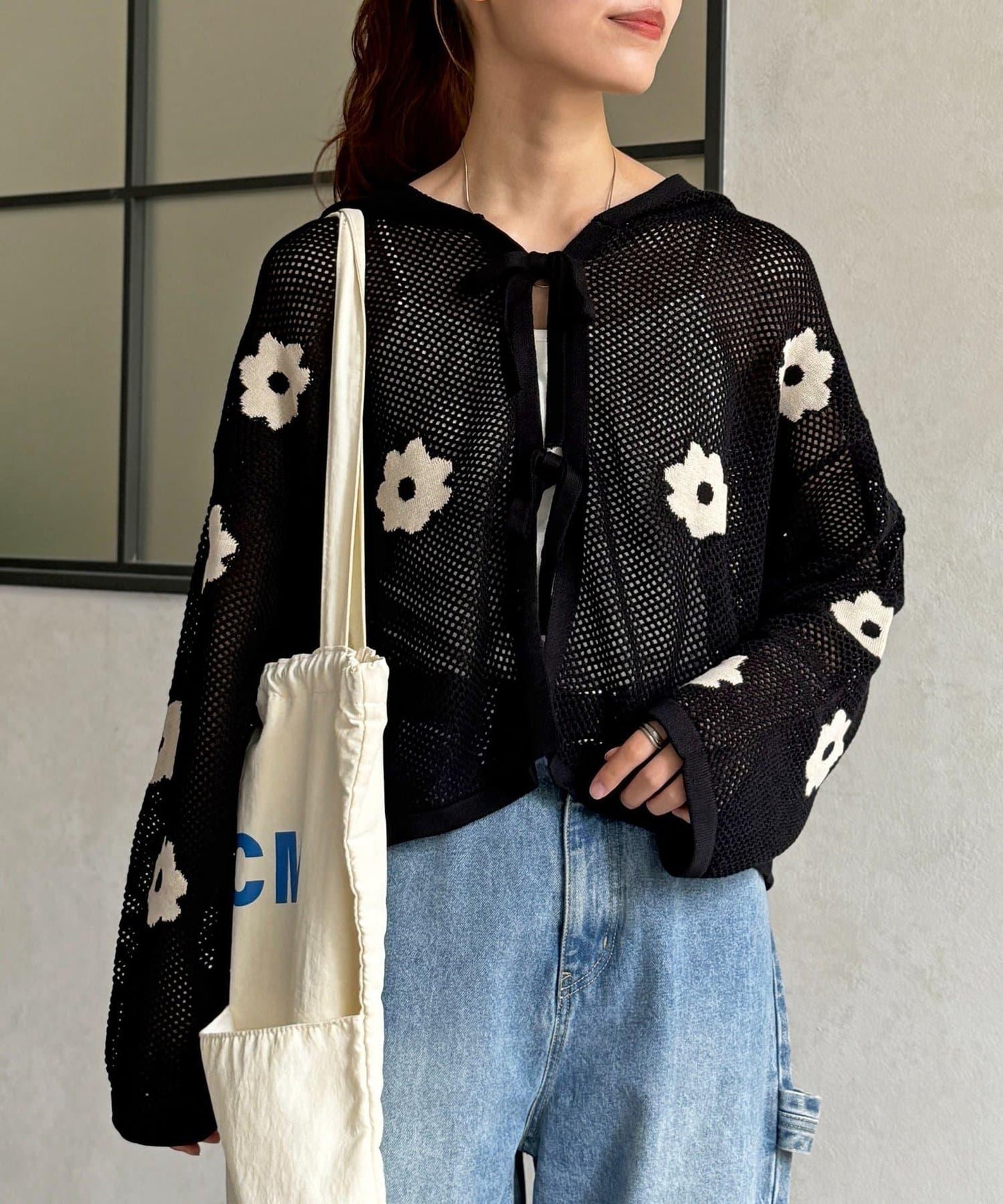 網眼花紋提花衛衣