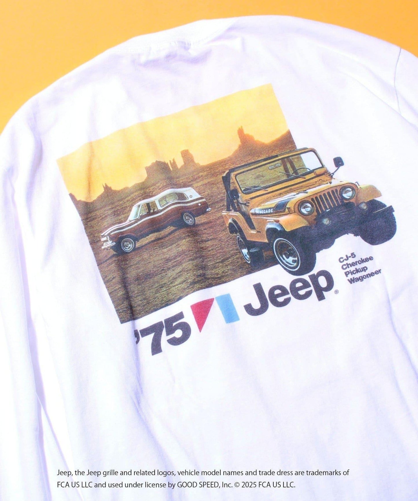 【GOOD ROCK SPEED】Jeep®後背印花長袖T恤