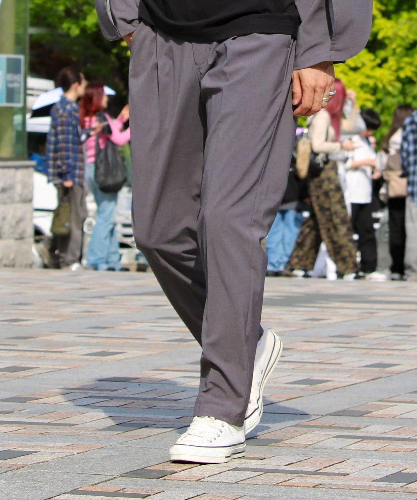 【GLOSTER】COOLMAX滌綸休閒褲 寬鬆褲