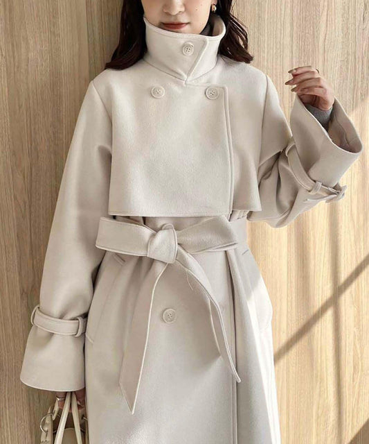 【復古款】M/L尺寸長款立領大衣