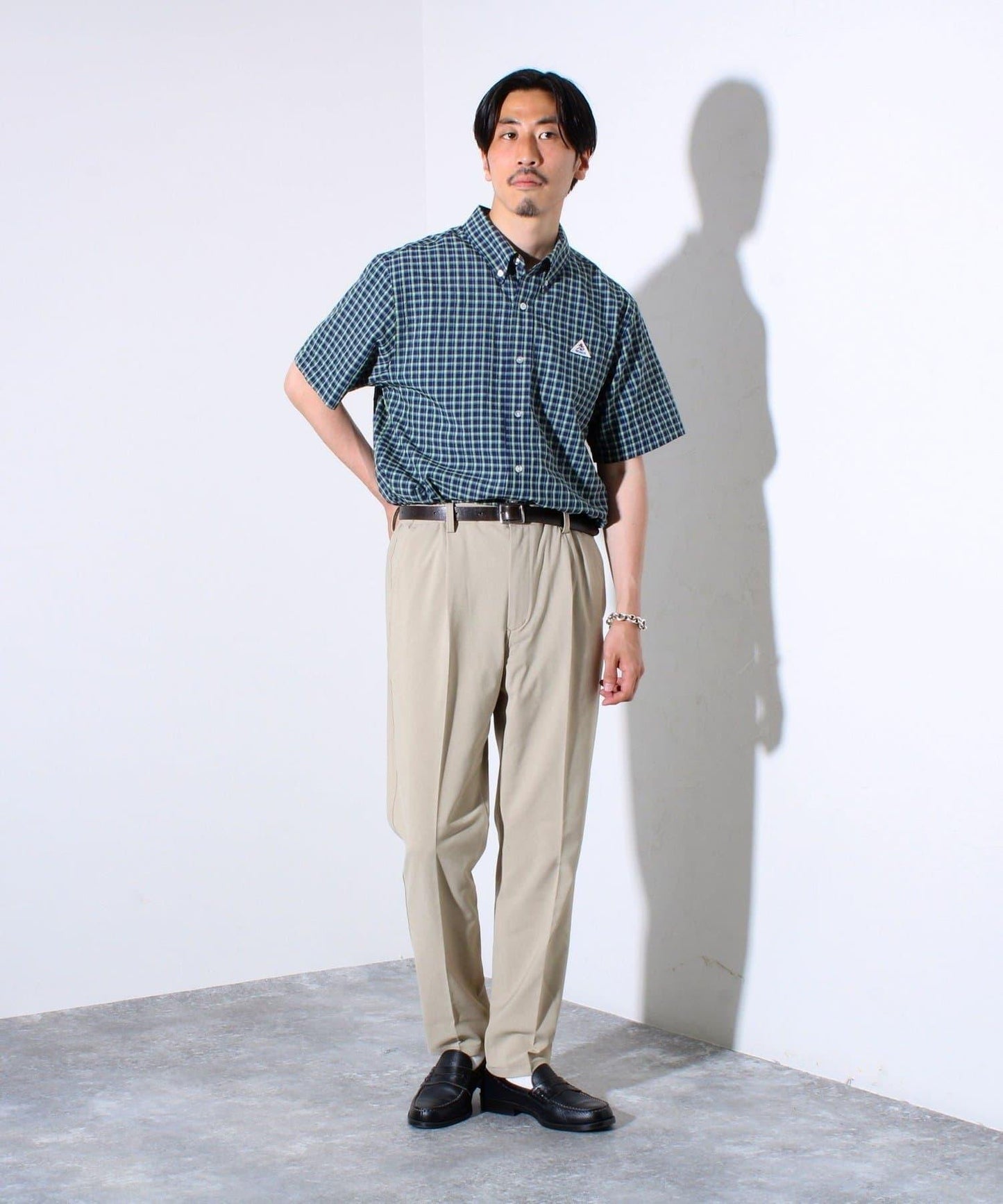 【GLOSTER】COOLMAX滌綸休閒褲 寬鬆褲