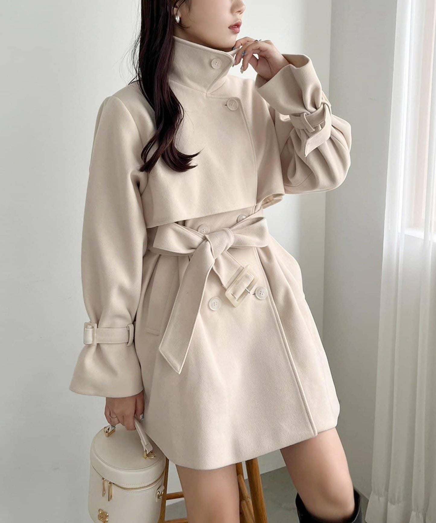 【復古風】S/M尺寸中長款大衣