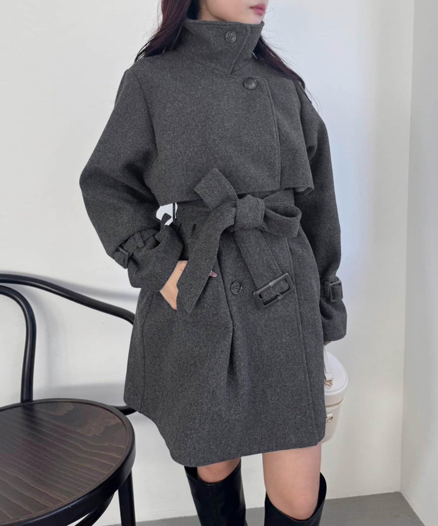 【復古風】S/M尺寸中長款大衣