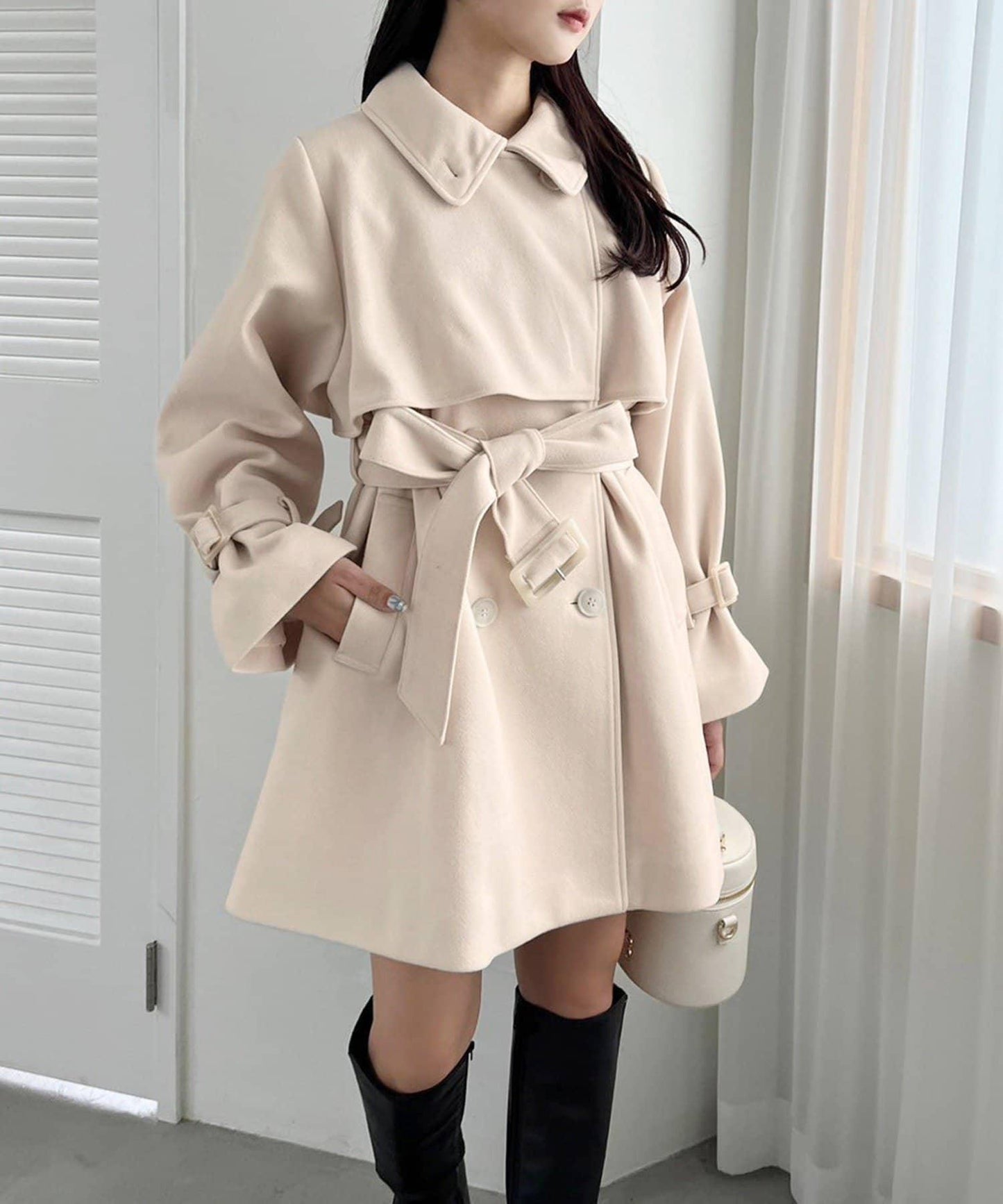 【復古風】S/M尺寸中長款大衣