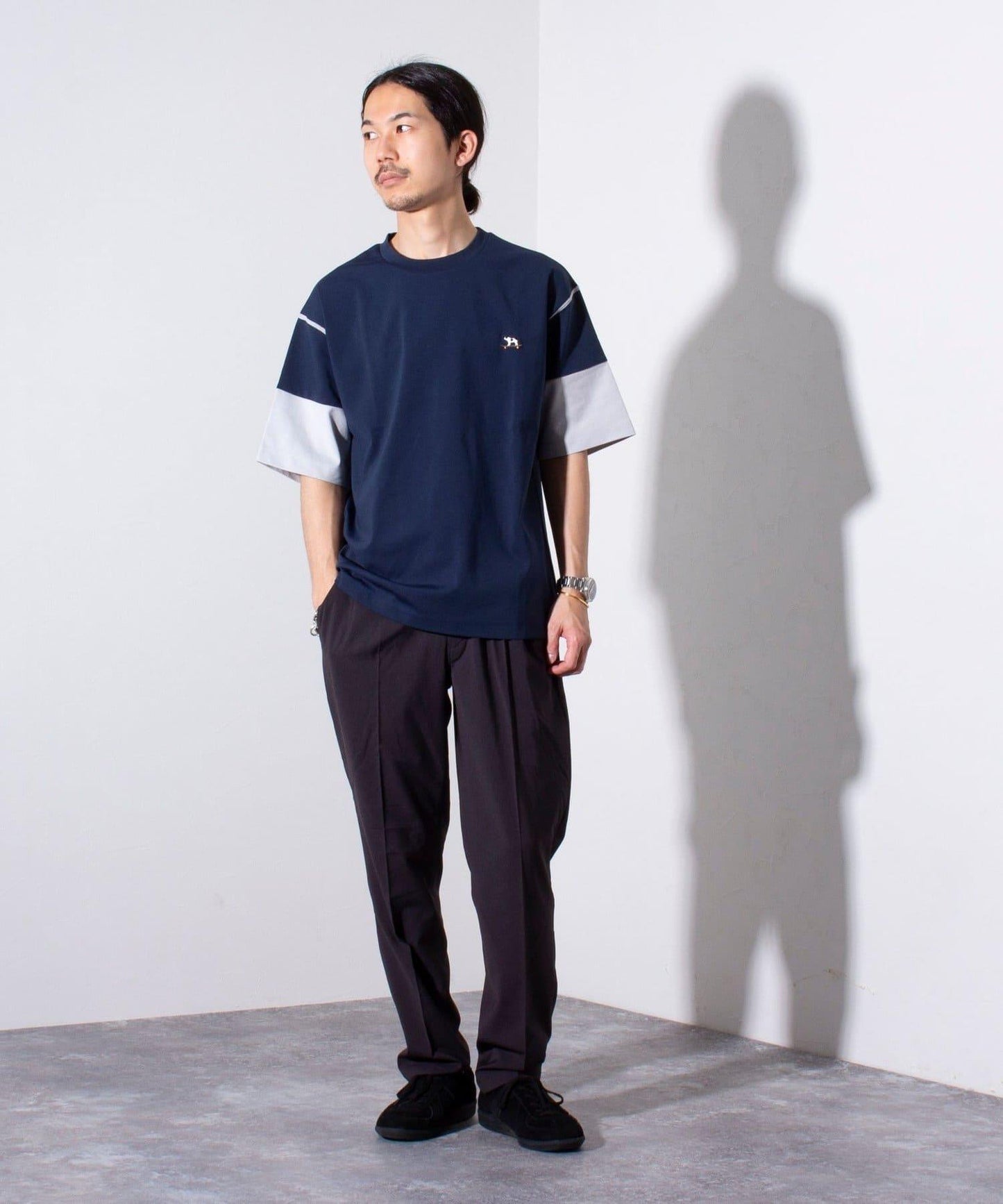 【GLOSTER】COOLMAX滌綸休閒褲 寬鬆褲