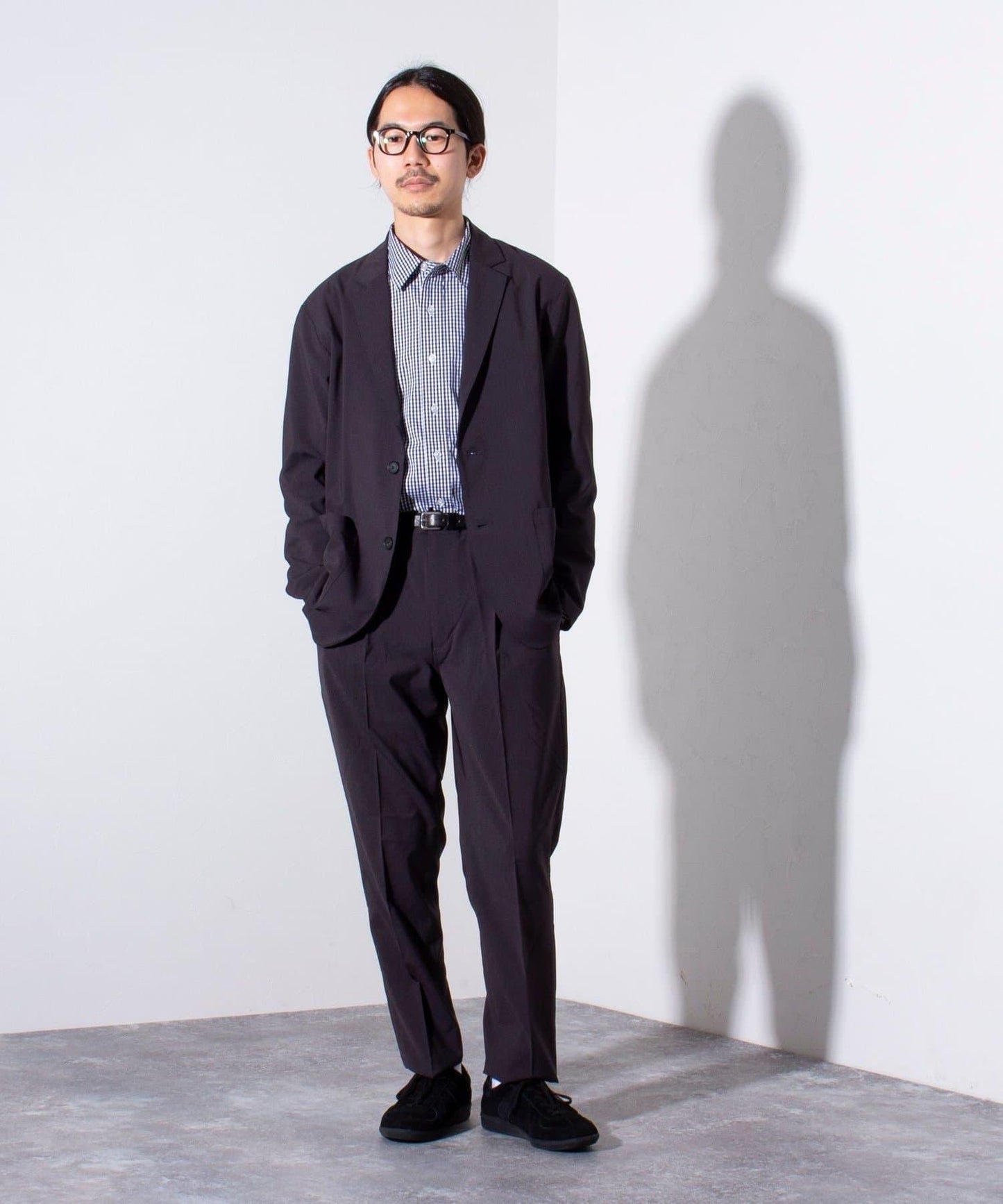 【GLOSTER】COOLMAX滌綸休閒褲 寬鬆褲