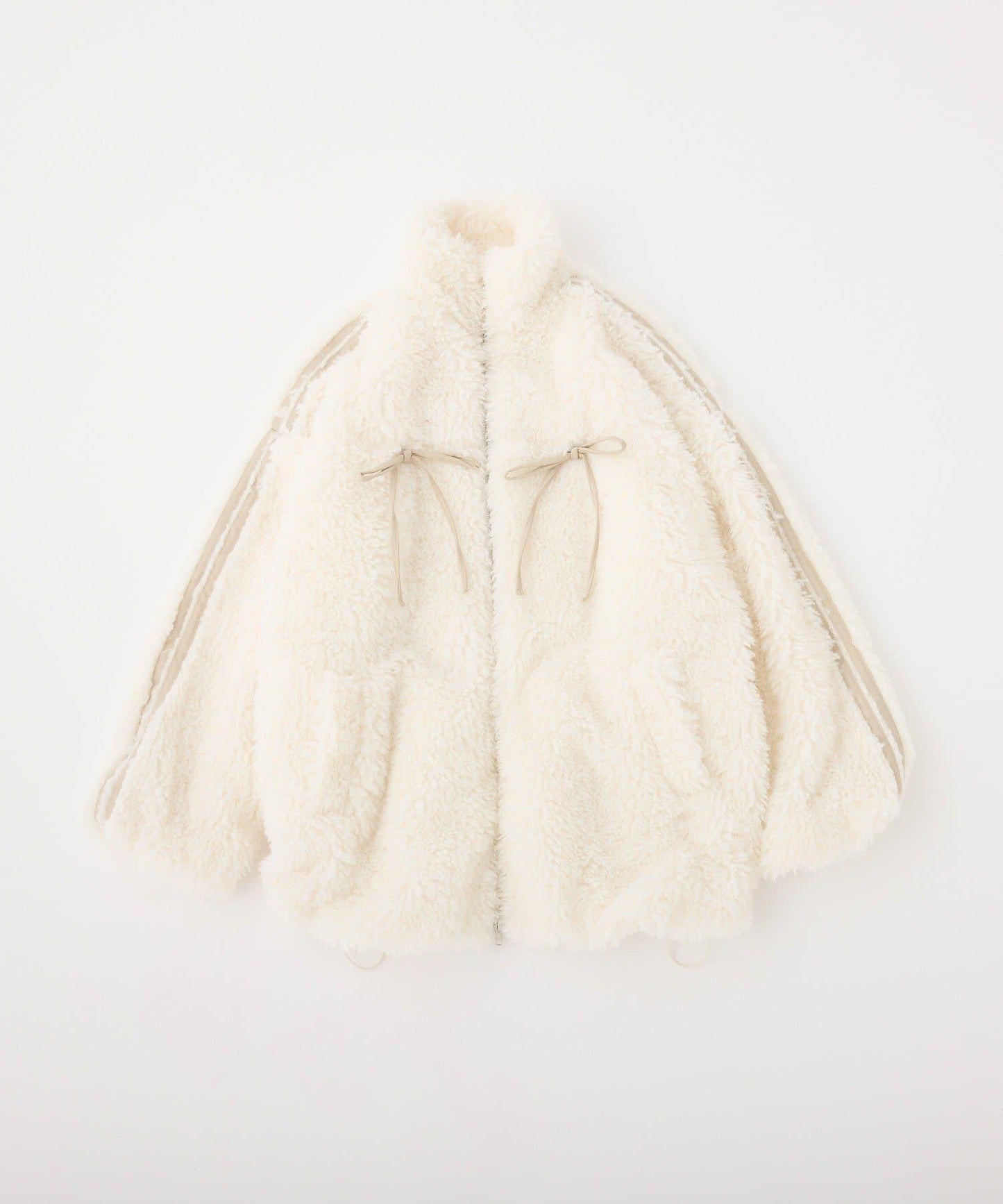 【復古款】蝴蝶結毛絨夾克/可拆卸蝴蝶結