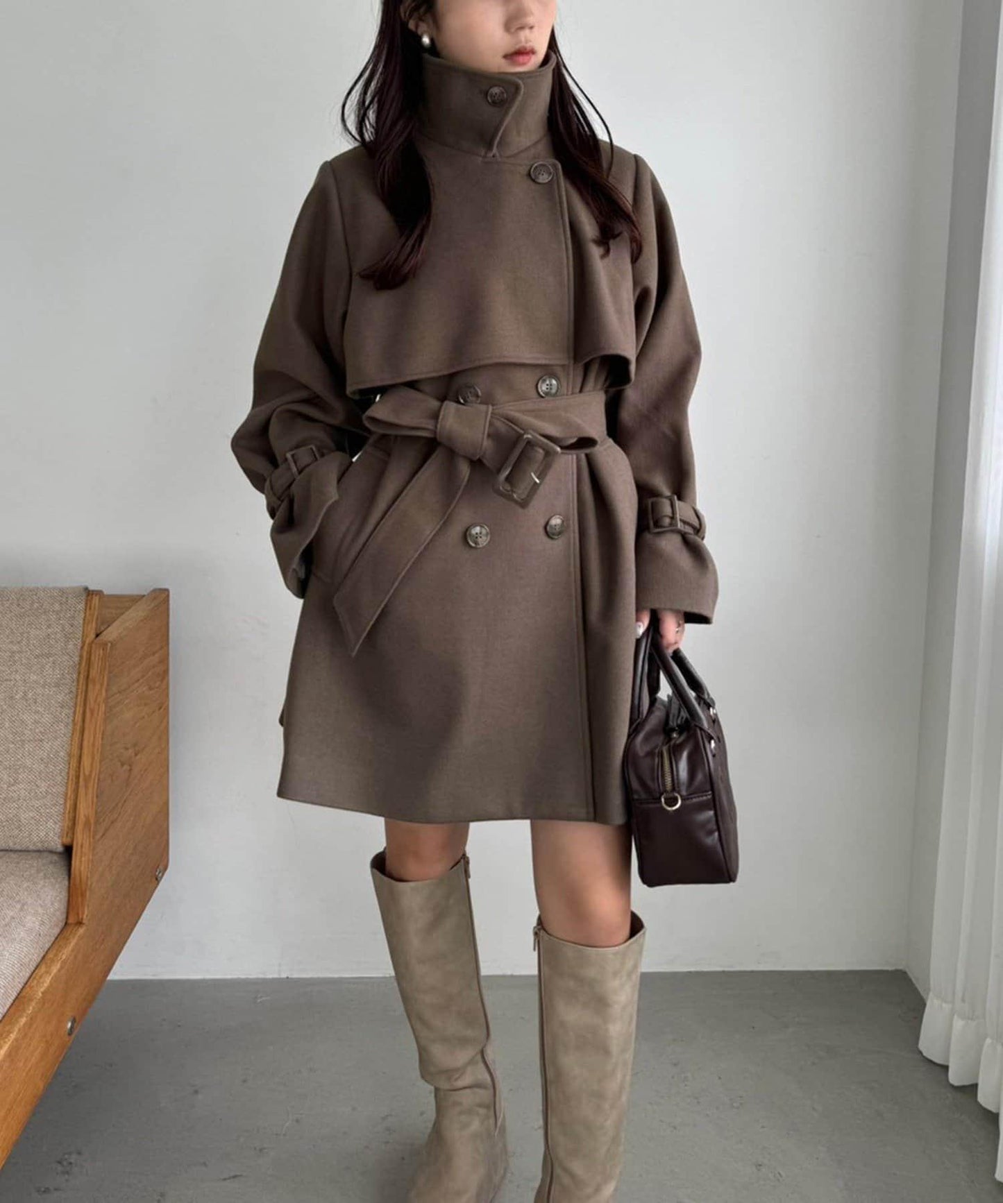 【復古風】S/M尺寸中長款大衣