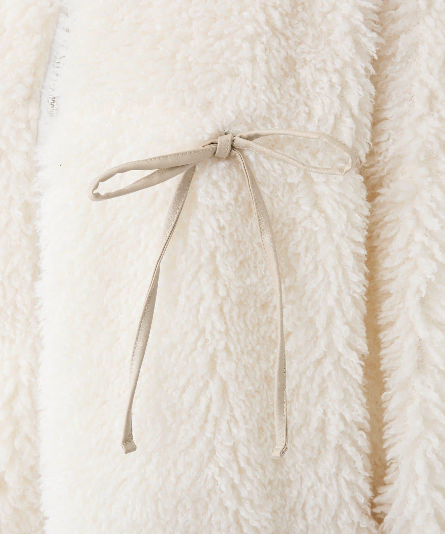 【復古款】蝴蝶結毛絨夾克/可拆卸蝴蝶結