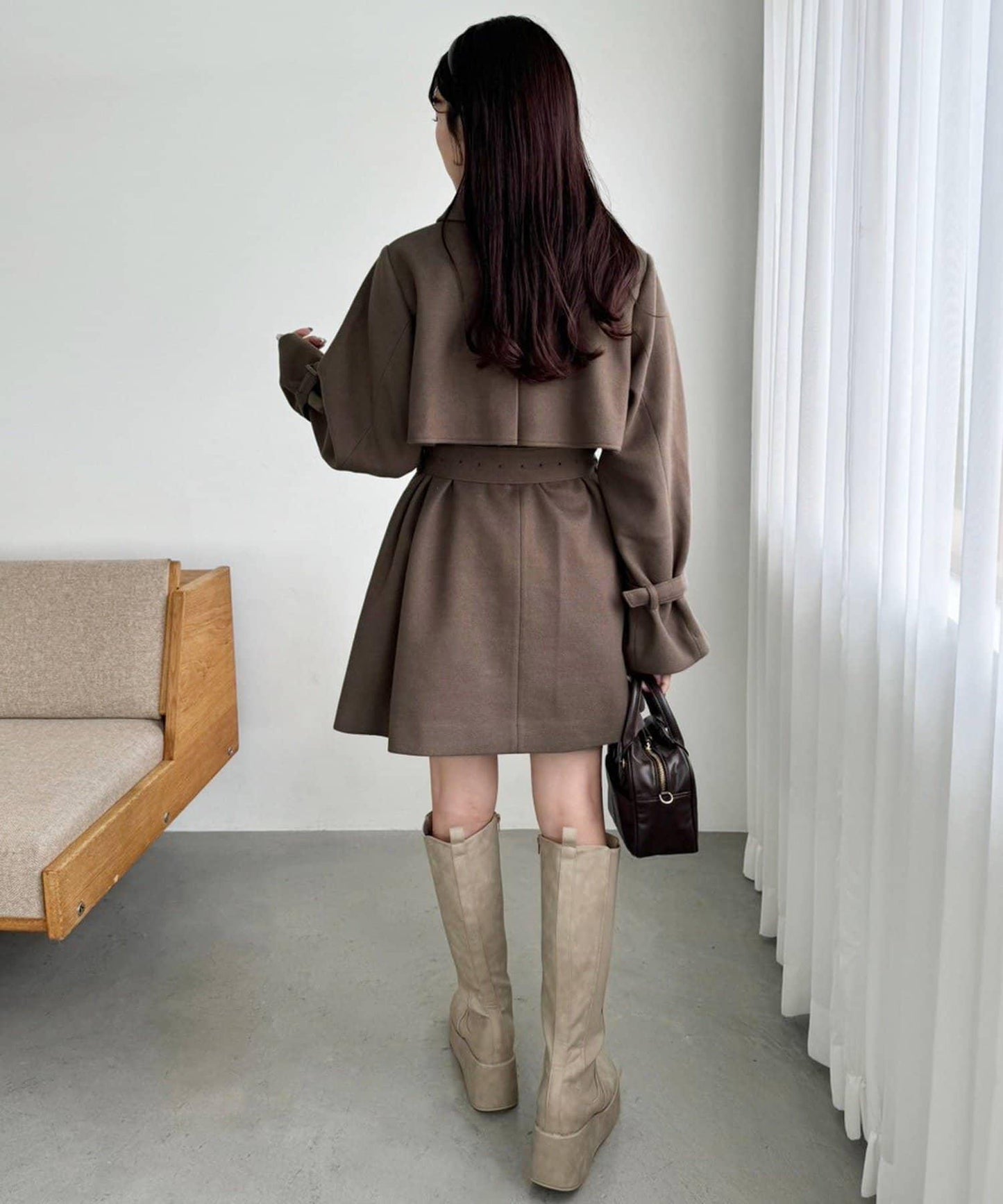 【復古風】S/M尺寸中長款大衣