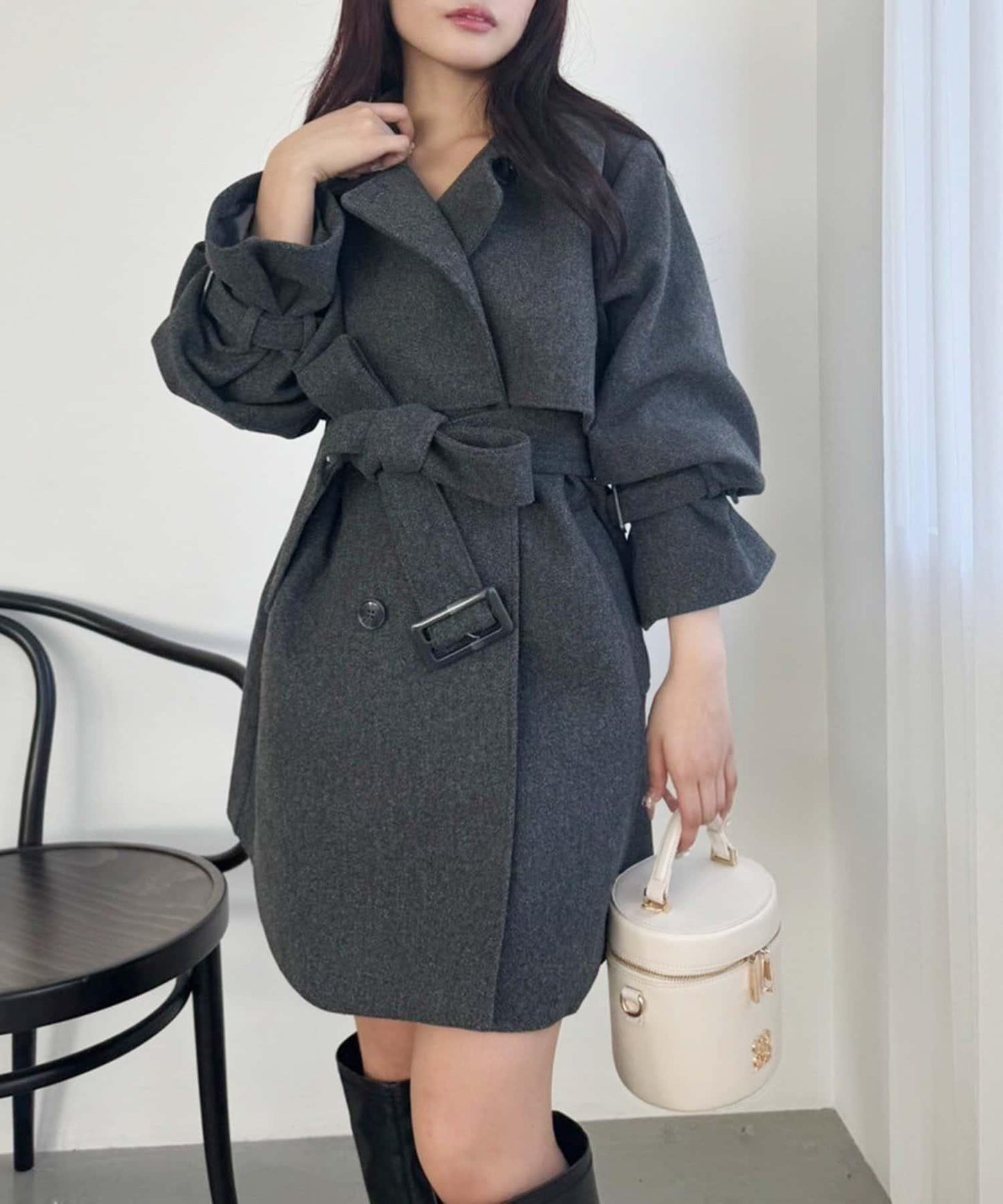 【復古風】S/M尺寸中長款大衣