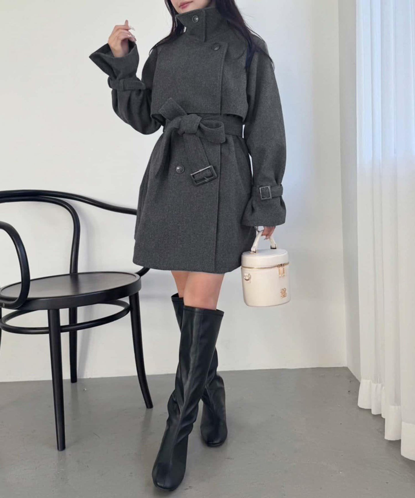 【復古風】S/M尺寸中長款大衣