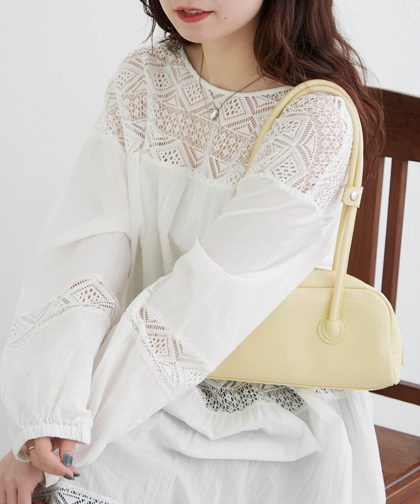 【nane】【印度系列】蕾絲拼接長款連衣裙