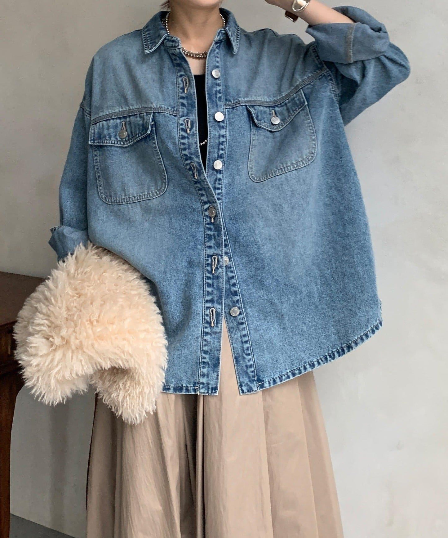 二手加工牛仔襯衫