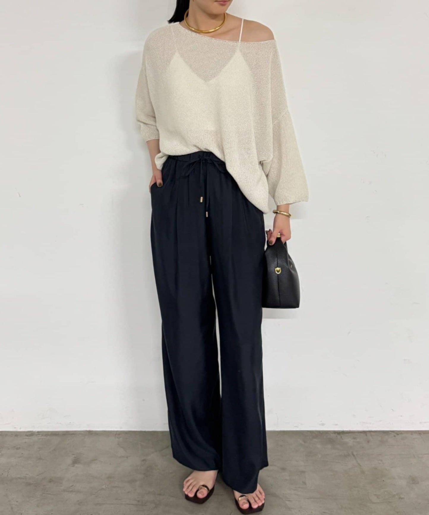 【Loungedress】荷葉邊休閒長褲