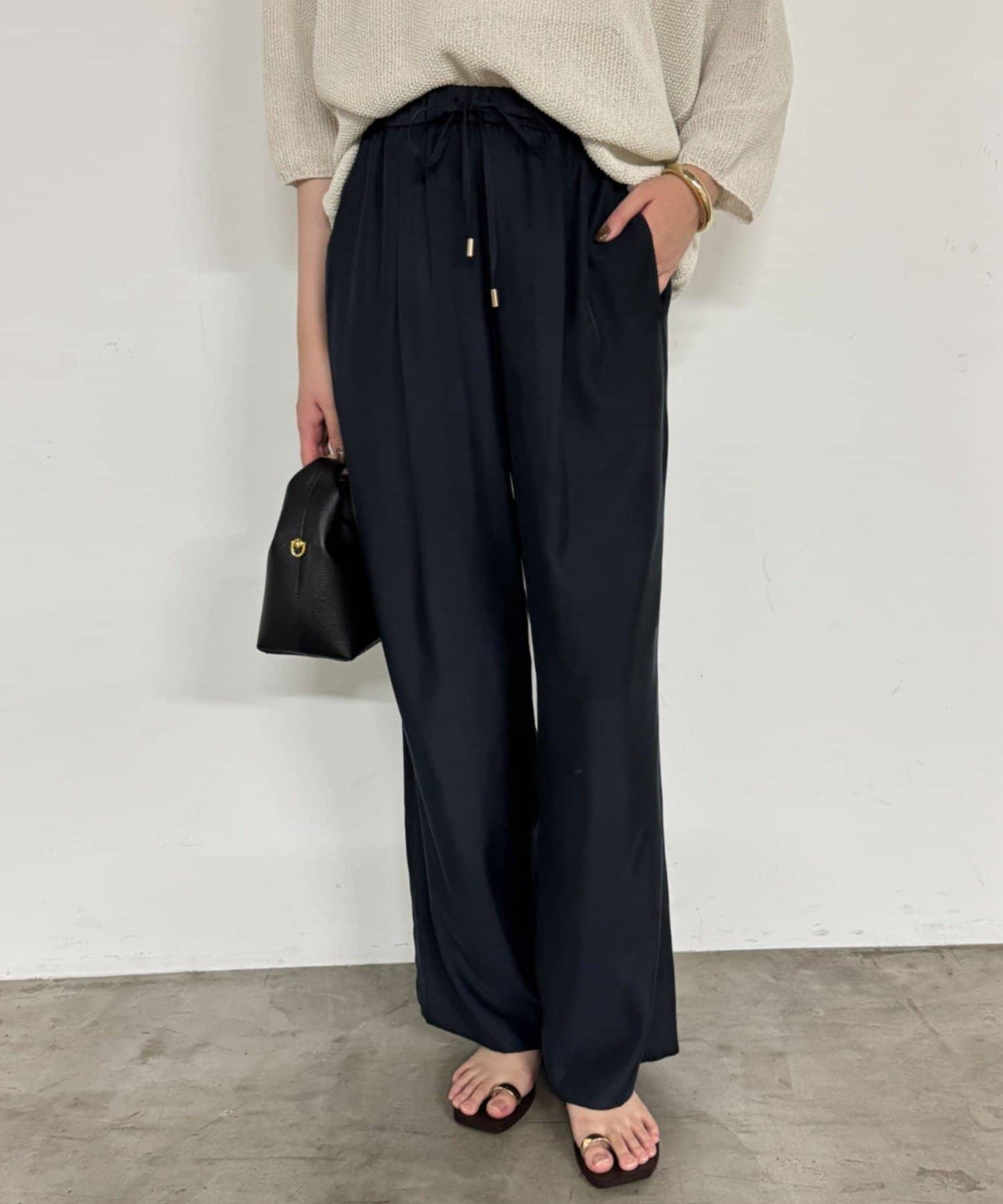 【Loungedress】荷葉邊休閒長褲