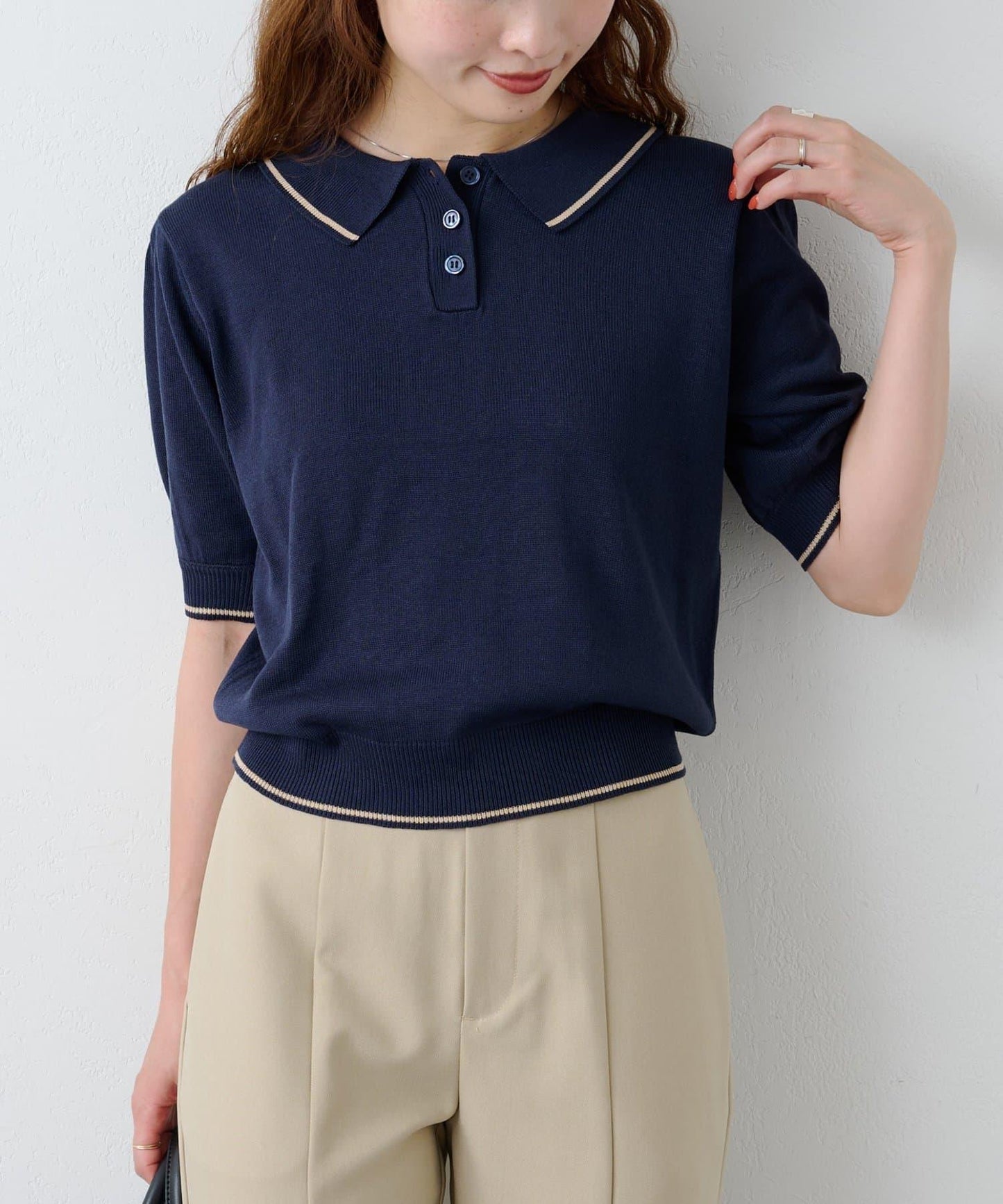 B線針織polo