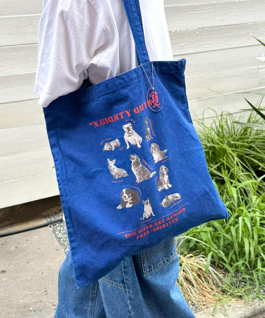 【SOUNDSGOOOOD】犬印花掛飾帶手提包