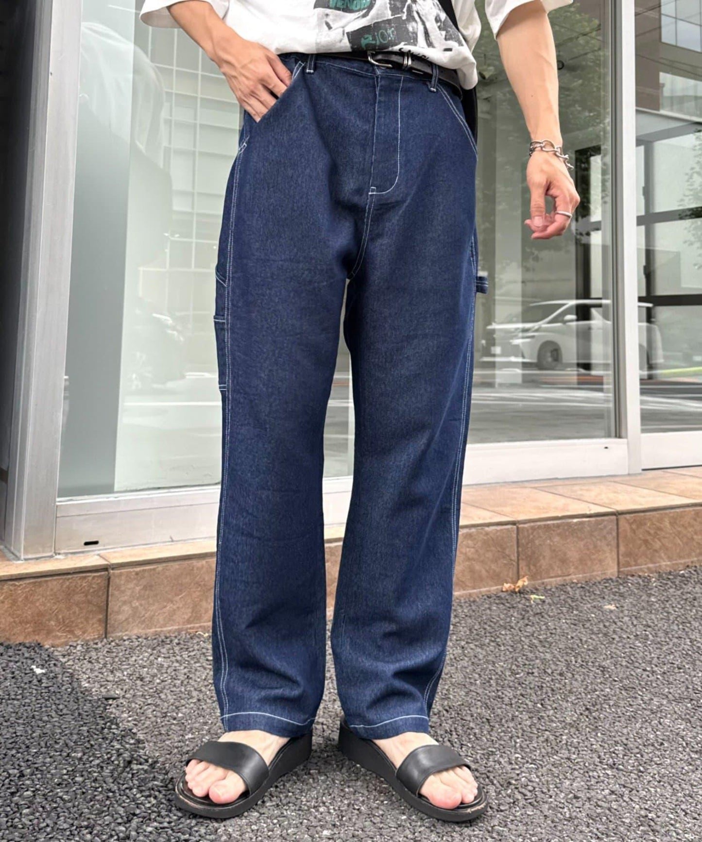 【夏季清涼◎】【TYPYDENIM】網眼牛仔工裝褲