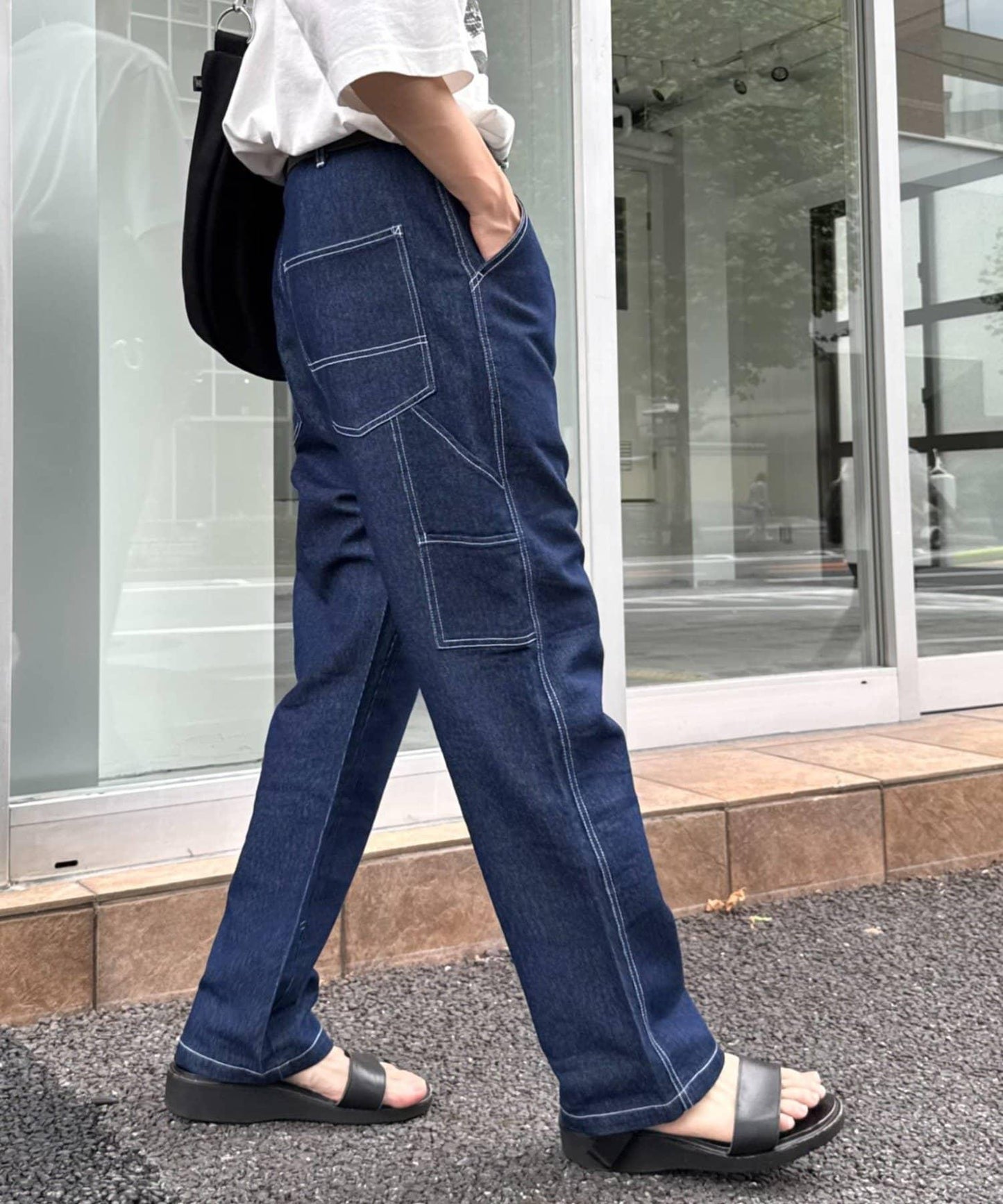 【夏季清涼◎】【TYPYDENIM】網眼牛仔工裝褲
