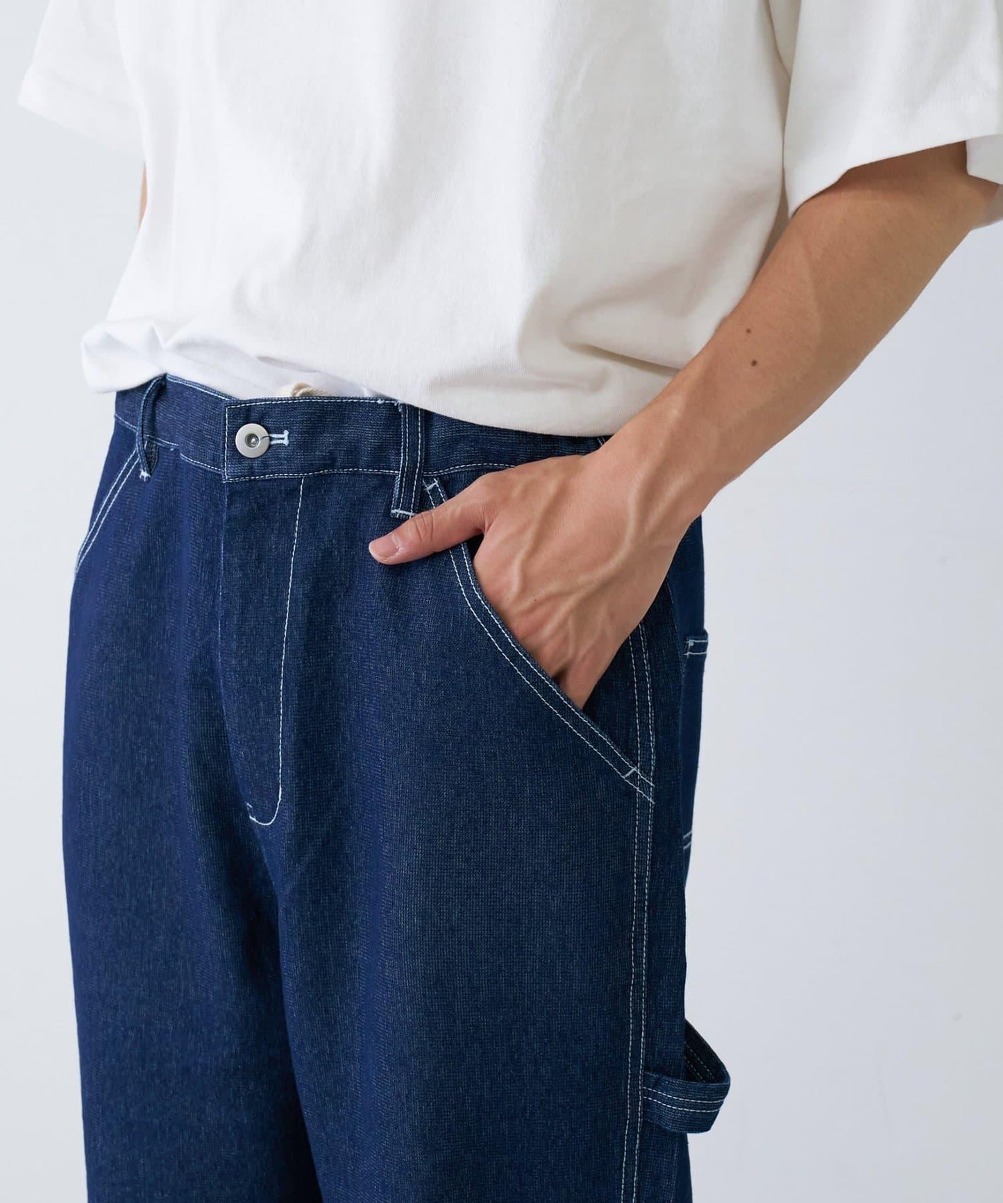 【夏季清涼◎】【TYPYDENIM】網眼牛仔工裝褲