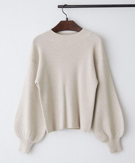 高領閃亮針織套頭衫