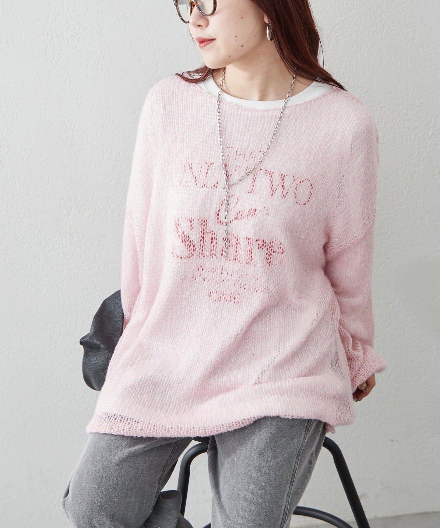 莫哈爾觸感透明針織衫