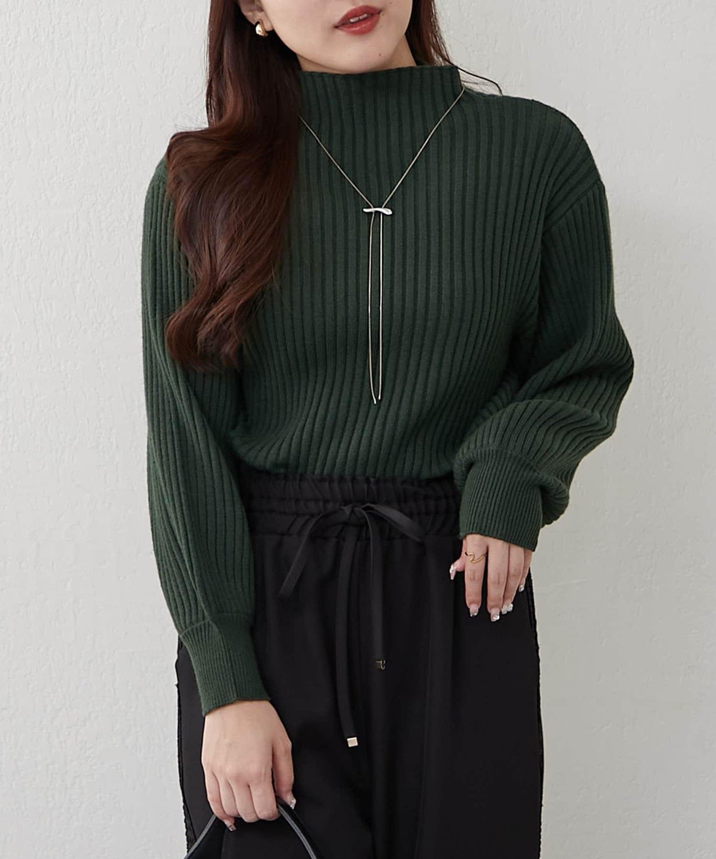 瓶領條紋套頭衫