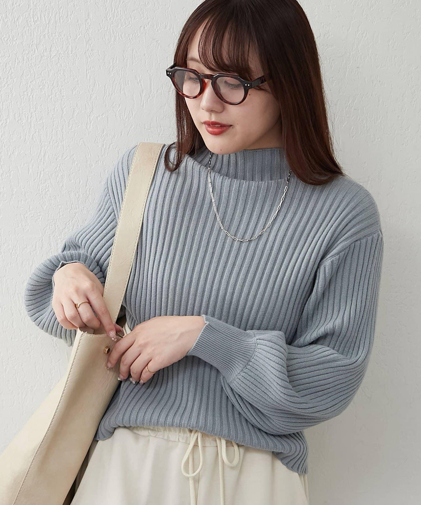 瓶領條紋套頭衫