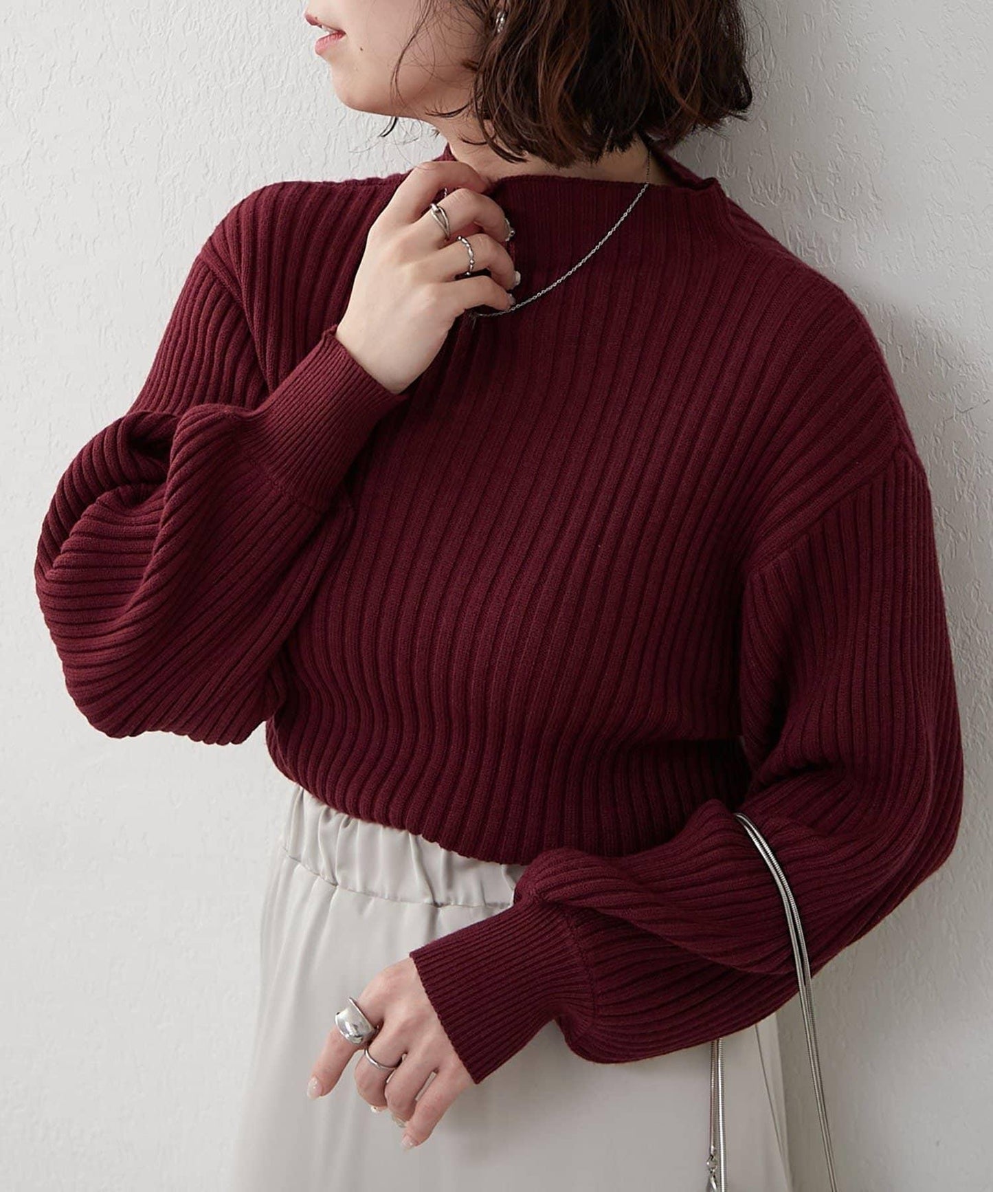 瓶領條紋套頭衫