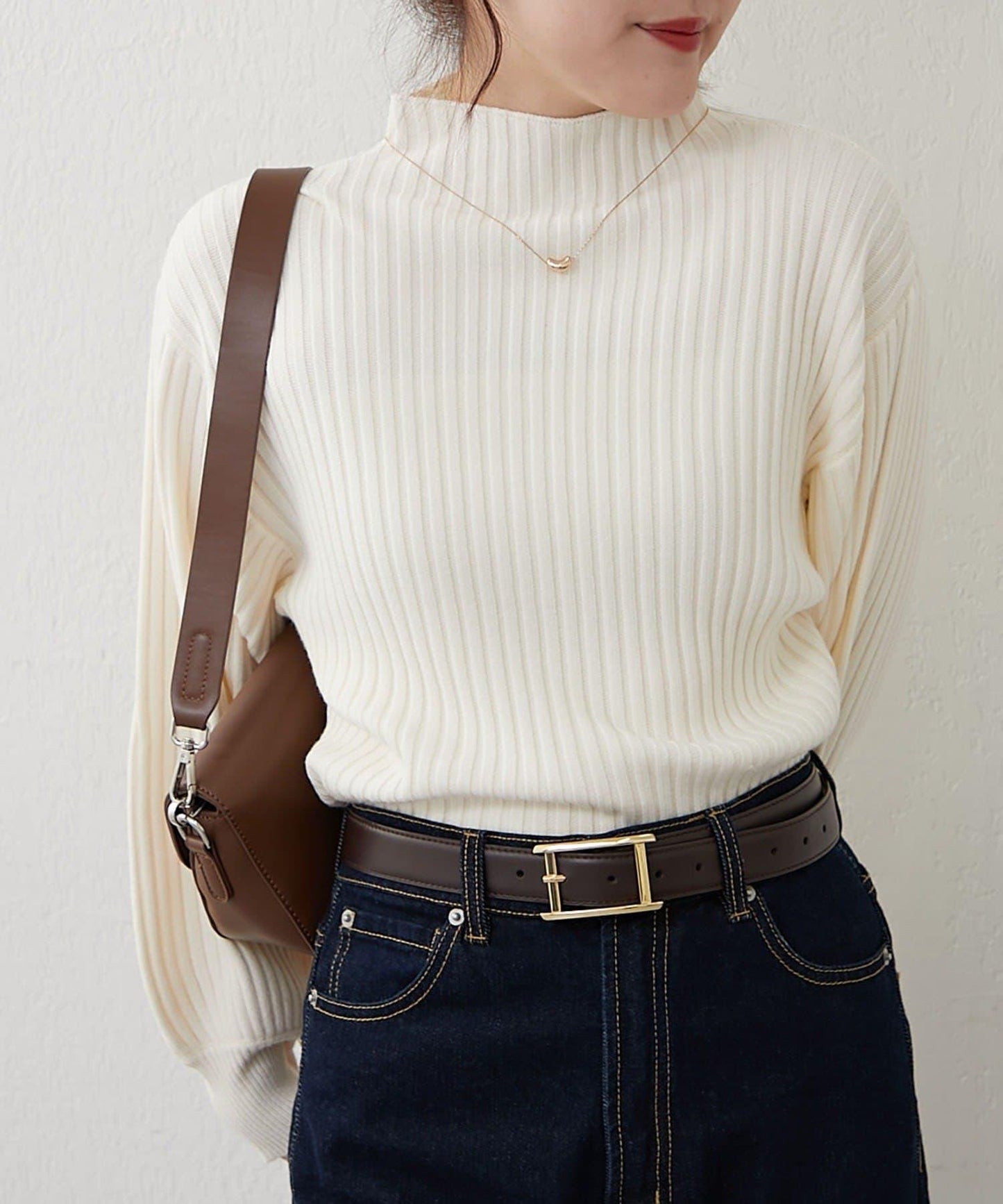 瓶領條紋套頭衫