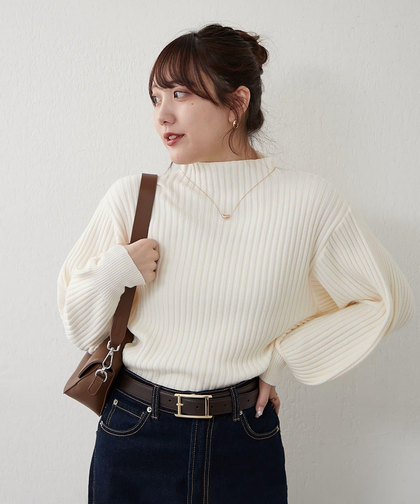 瓶領條紋套頭衫