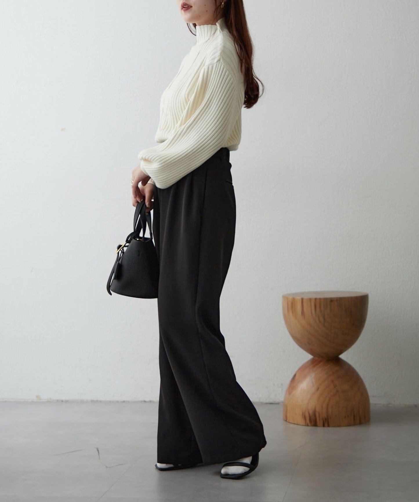 瓶領條紋套頭衫