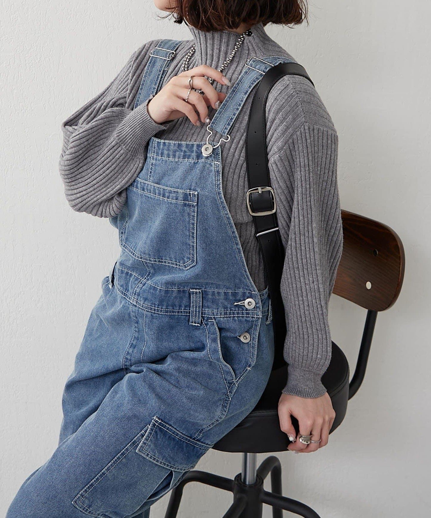 瓶領條紋套頭衫