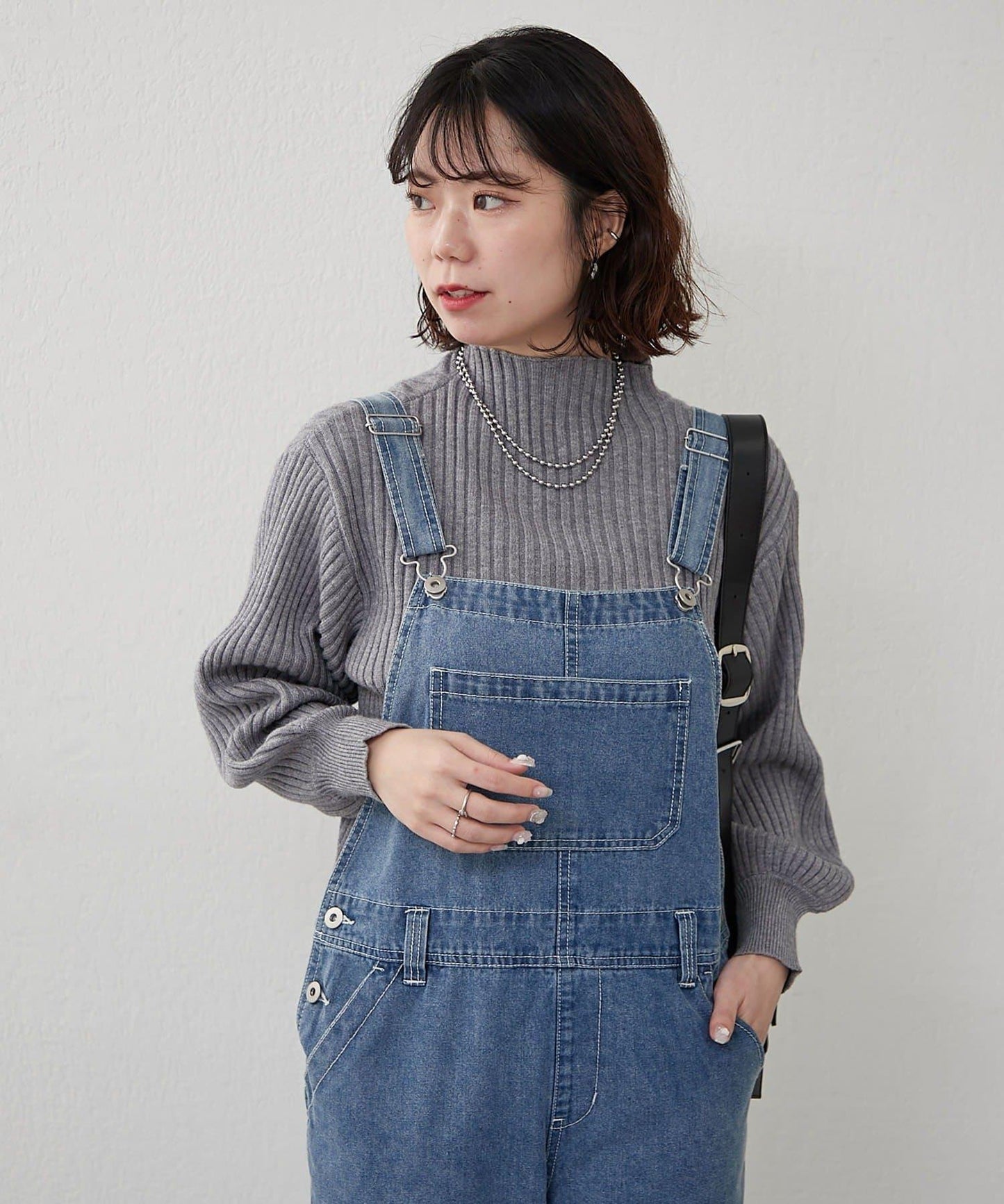 瓶領條紋套頭衫