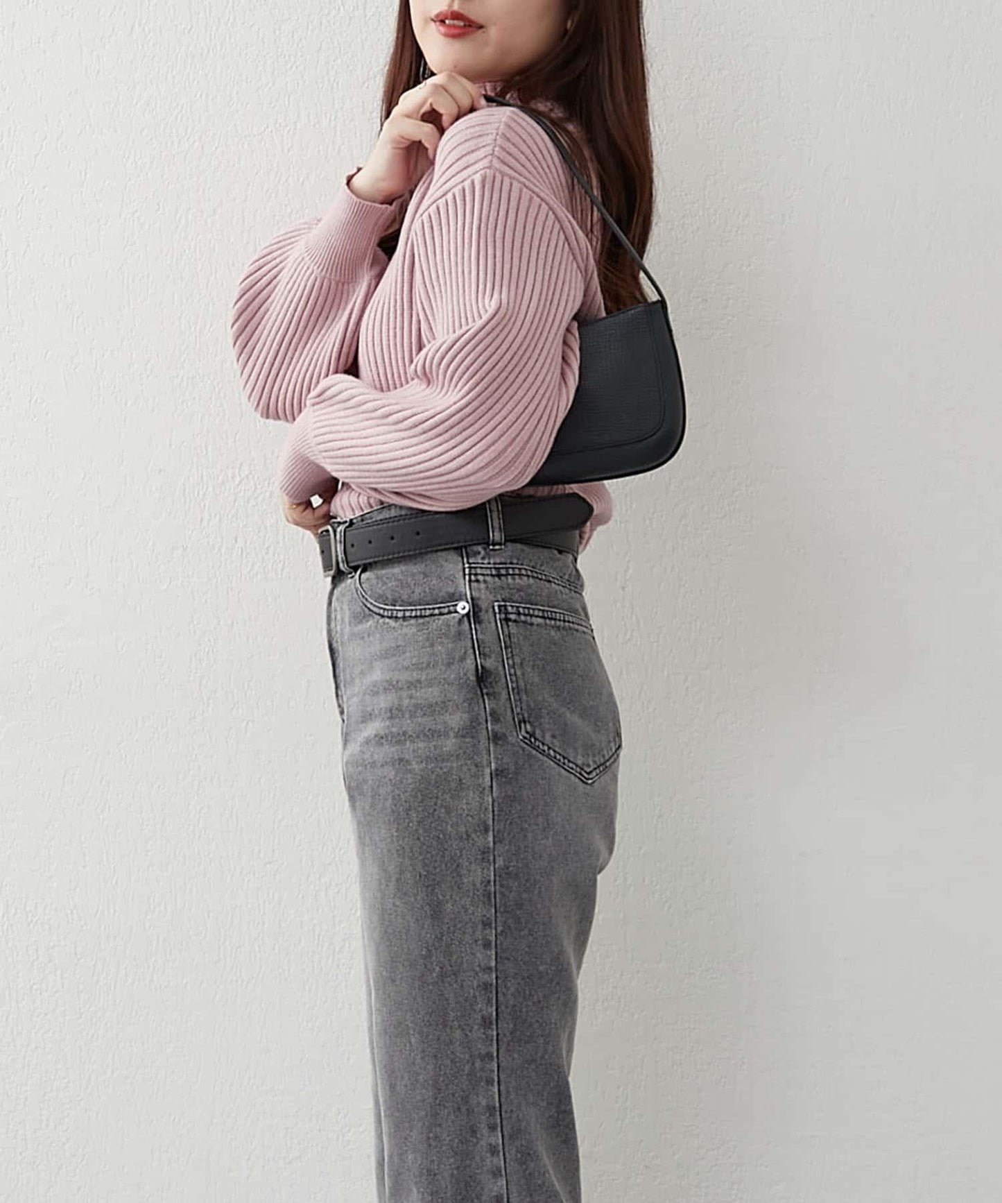 瓶領條紋套頭衫