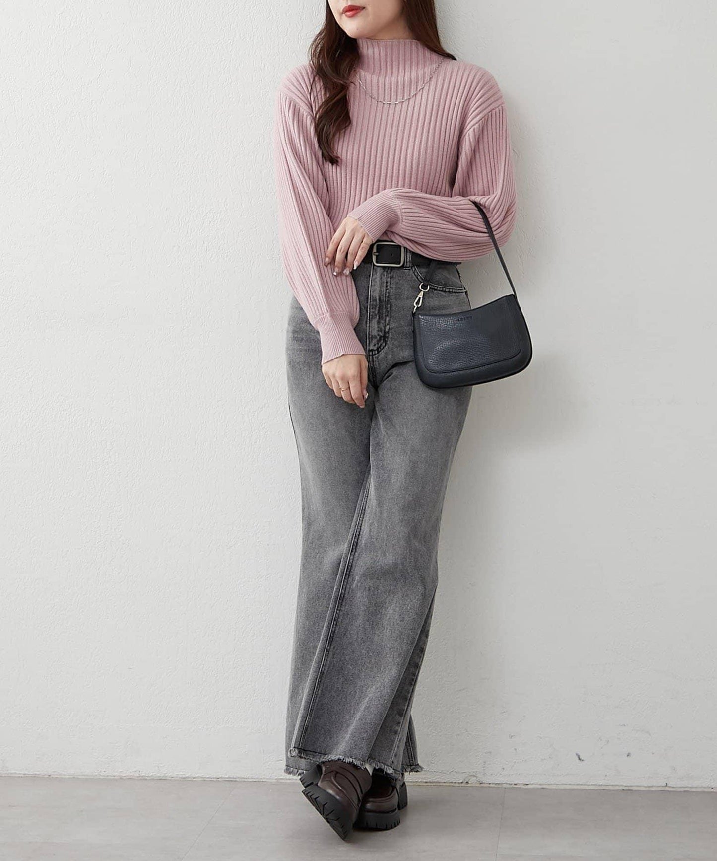 瓶領條紋套頭衫