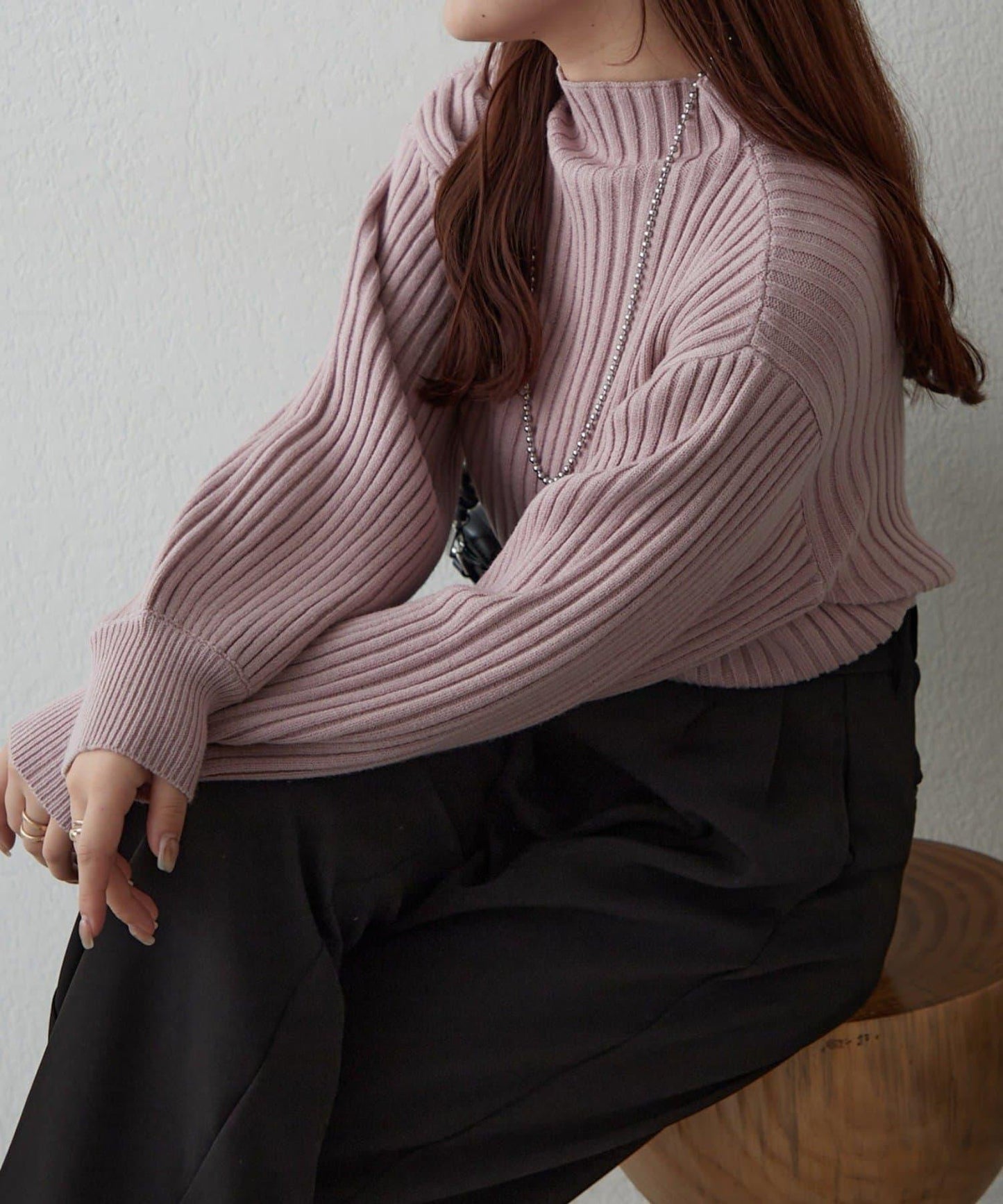 瓶領條紋套頭衫