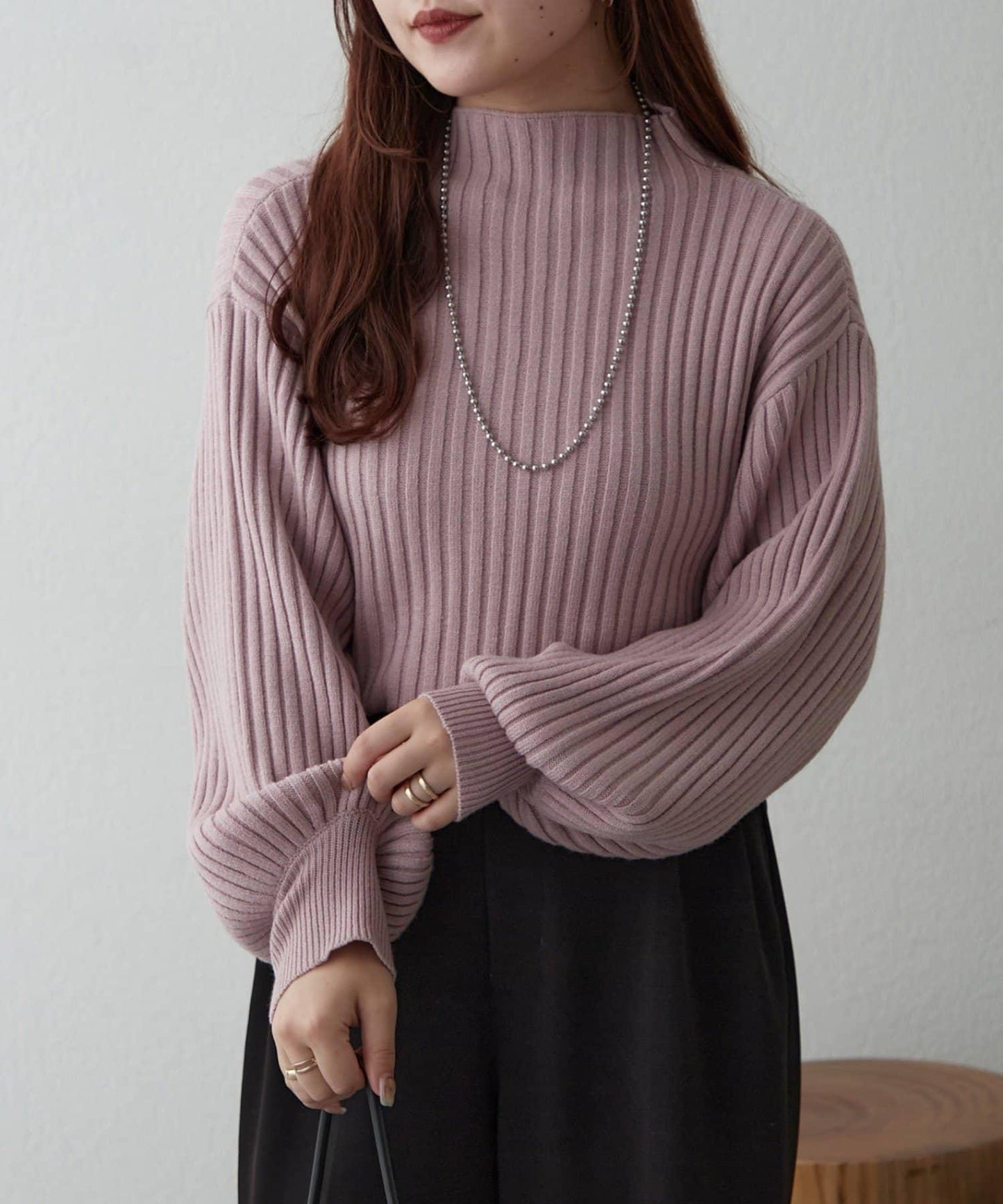 瓶領條紋套頭衫