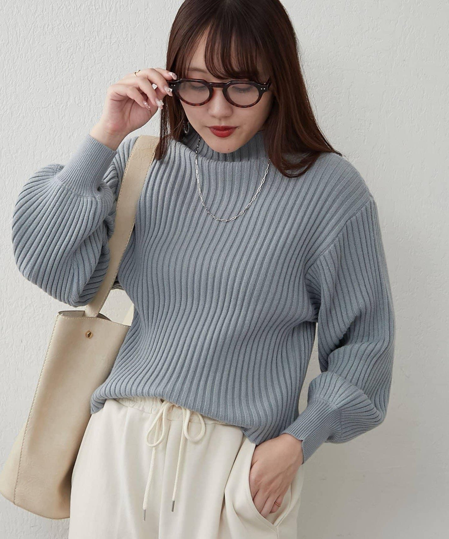 瓶領條紋套頭衫