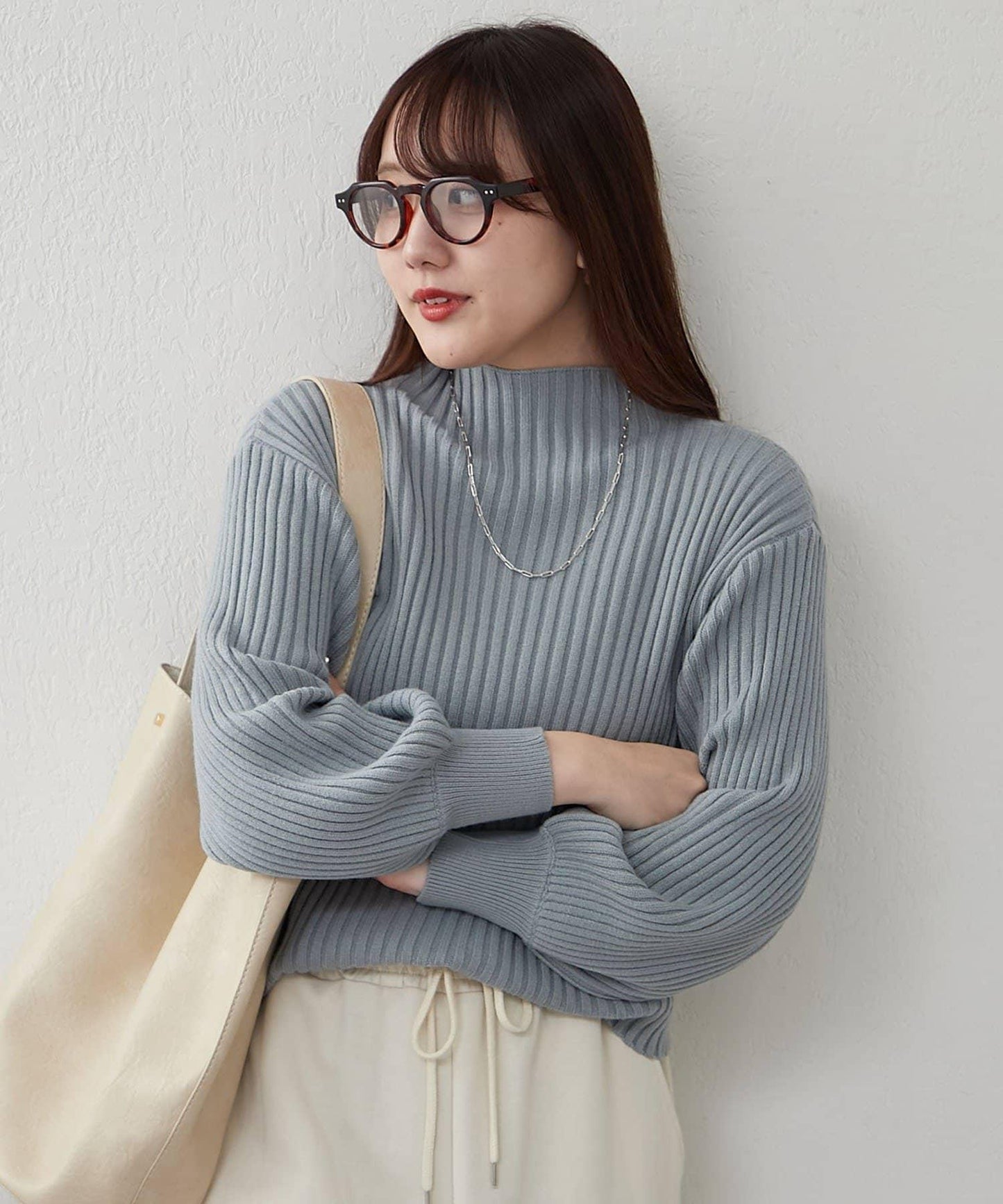 瓶領條紋套頭衫