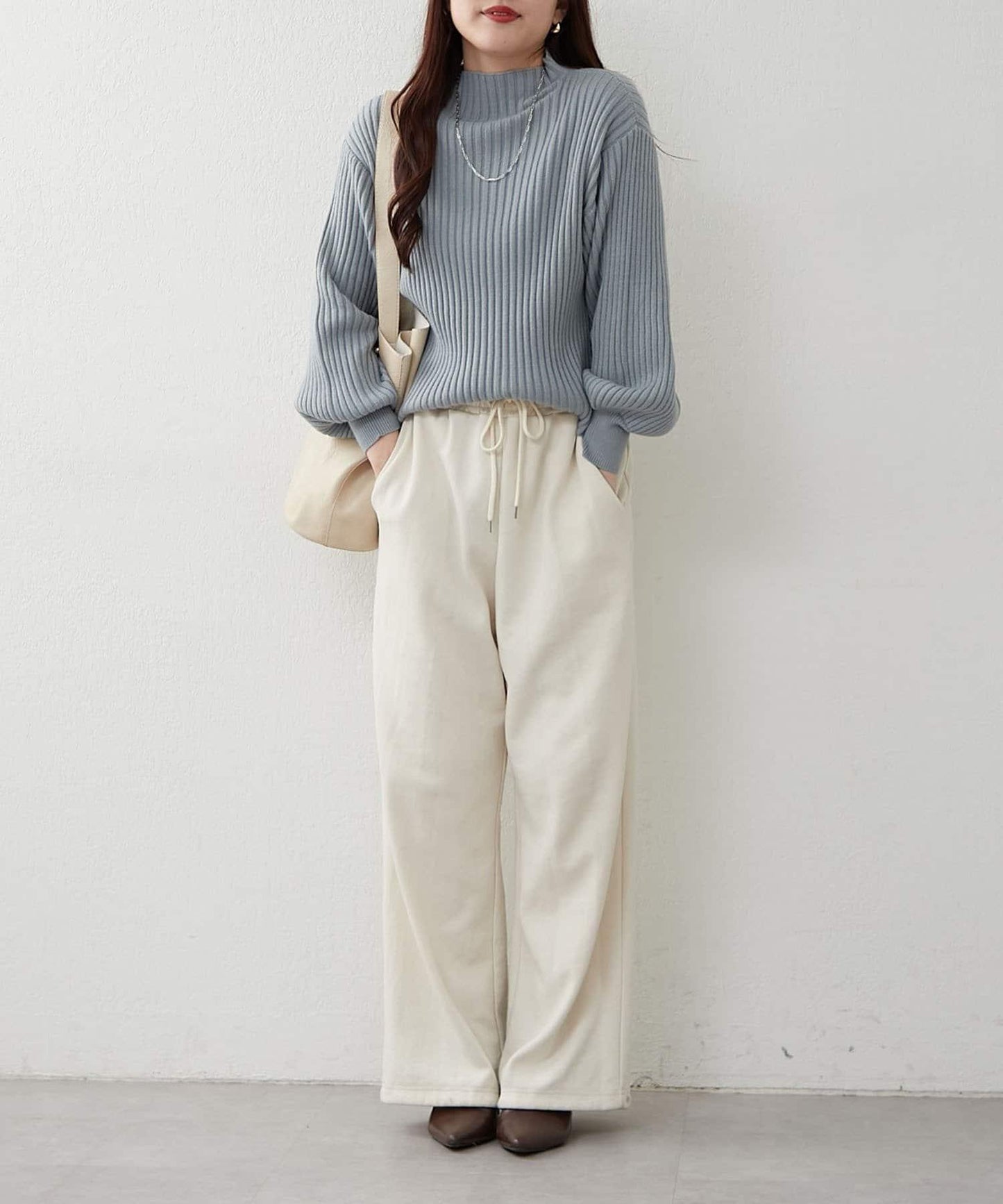 瓶領條紋套頭衫