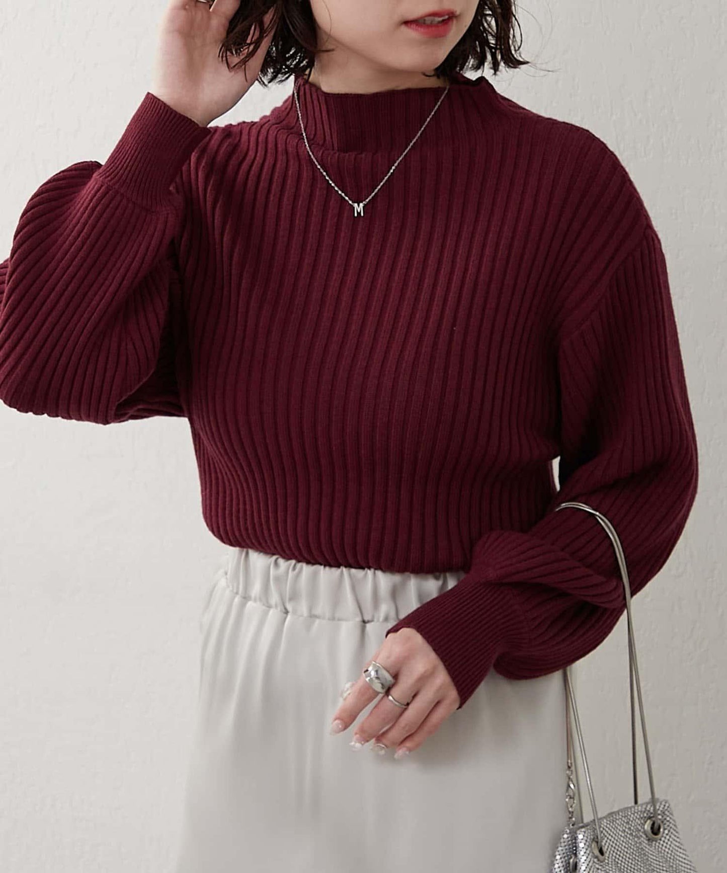 瓶領條紋套頭衫