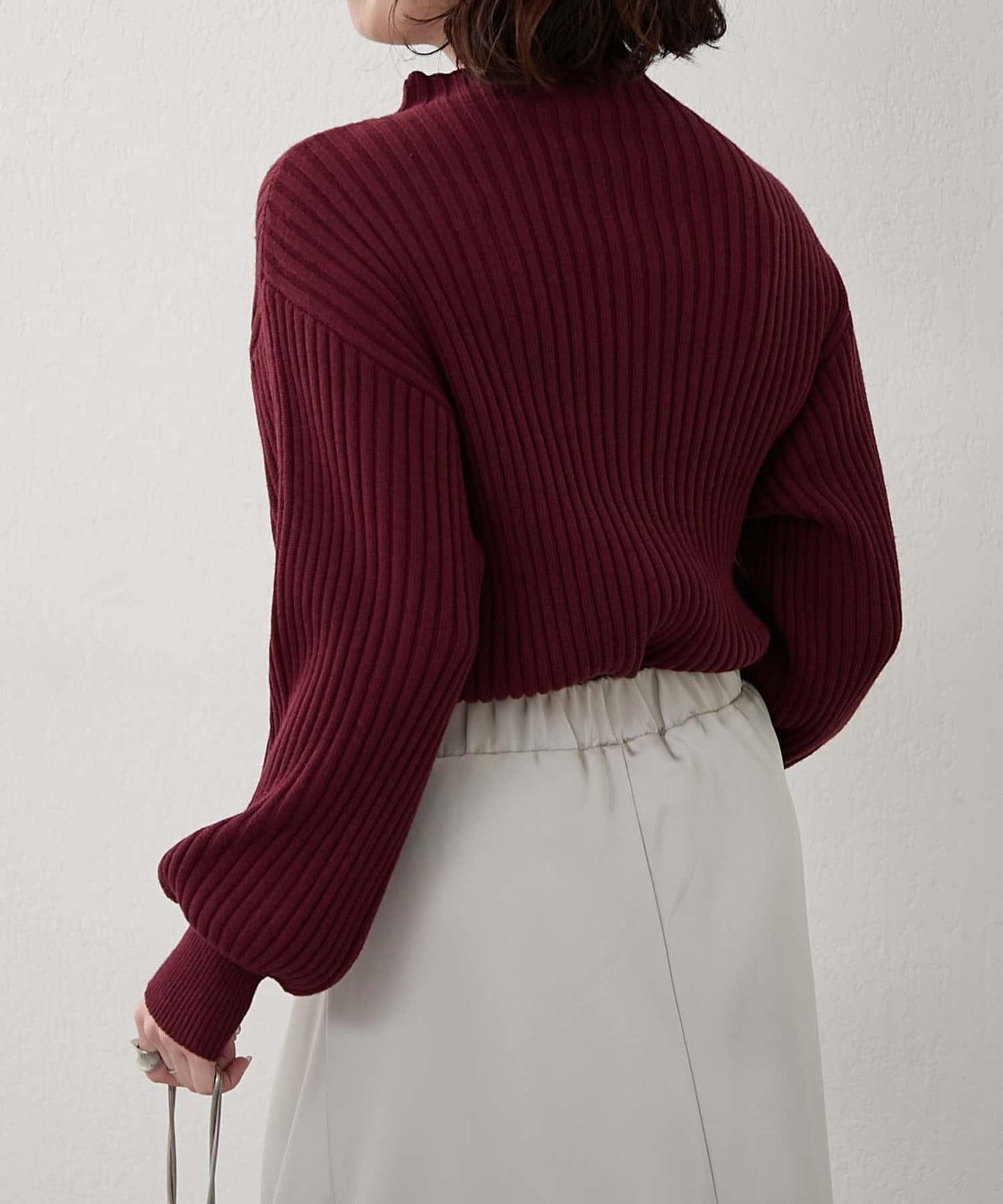 瓶領條紋套頭衫