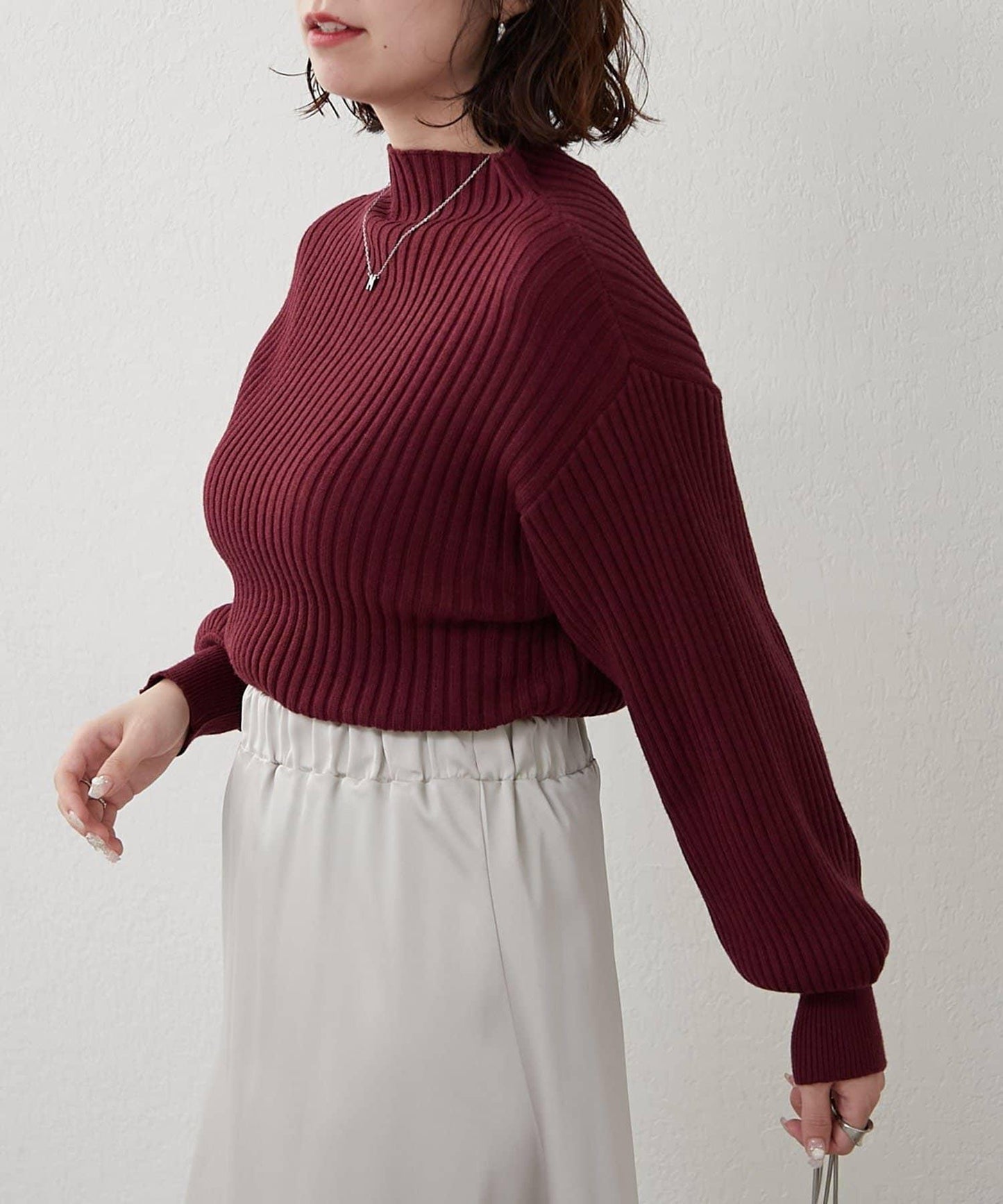 瓶領條紋套頭衫