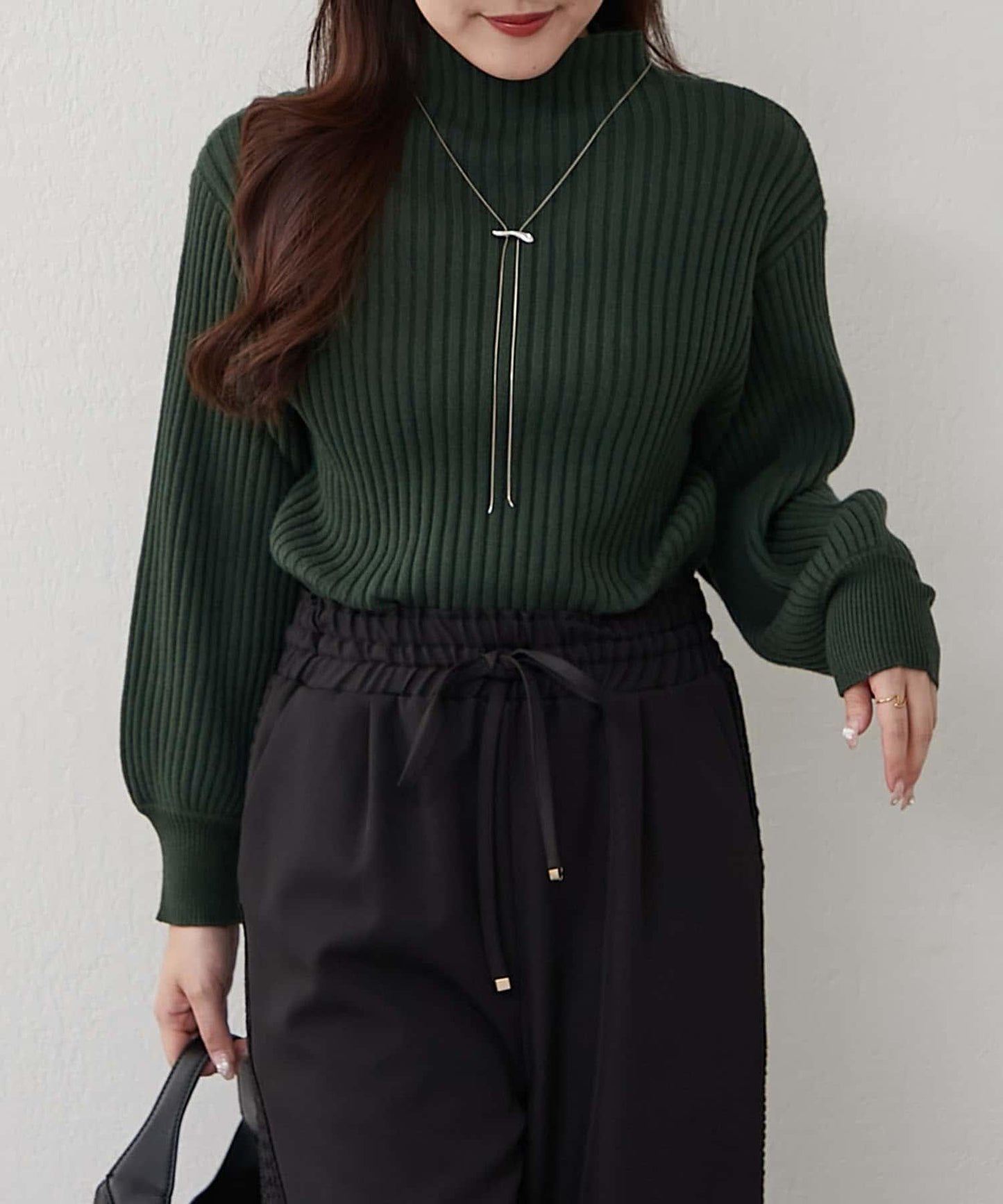 瓶領條紋套頭衫